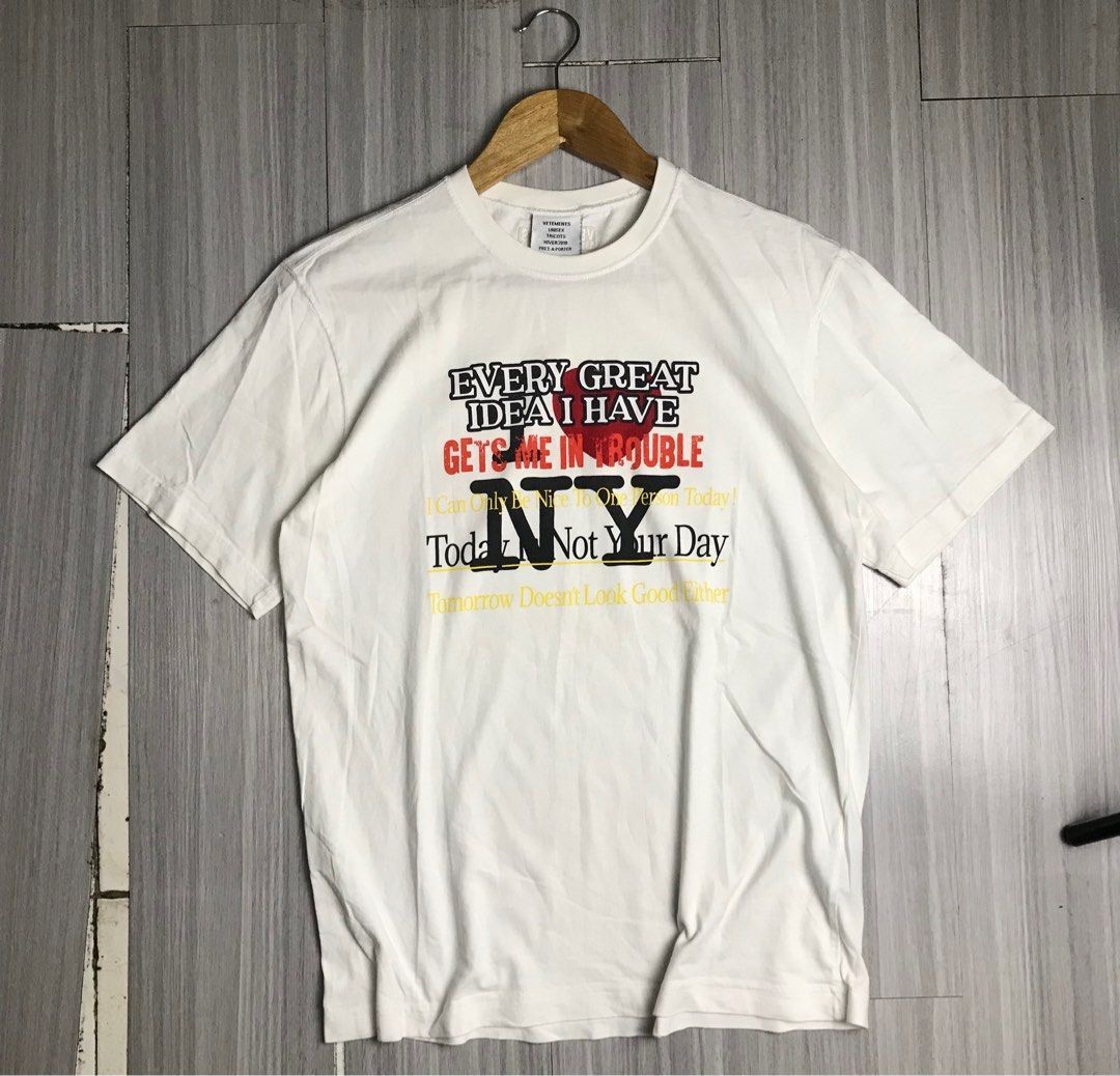 Vetements SS18 Embroidered Baseball Logo T-shirt - New | Grailed