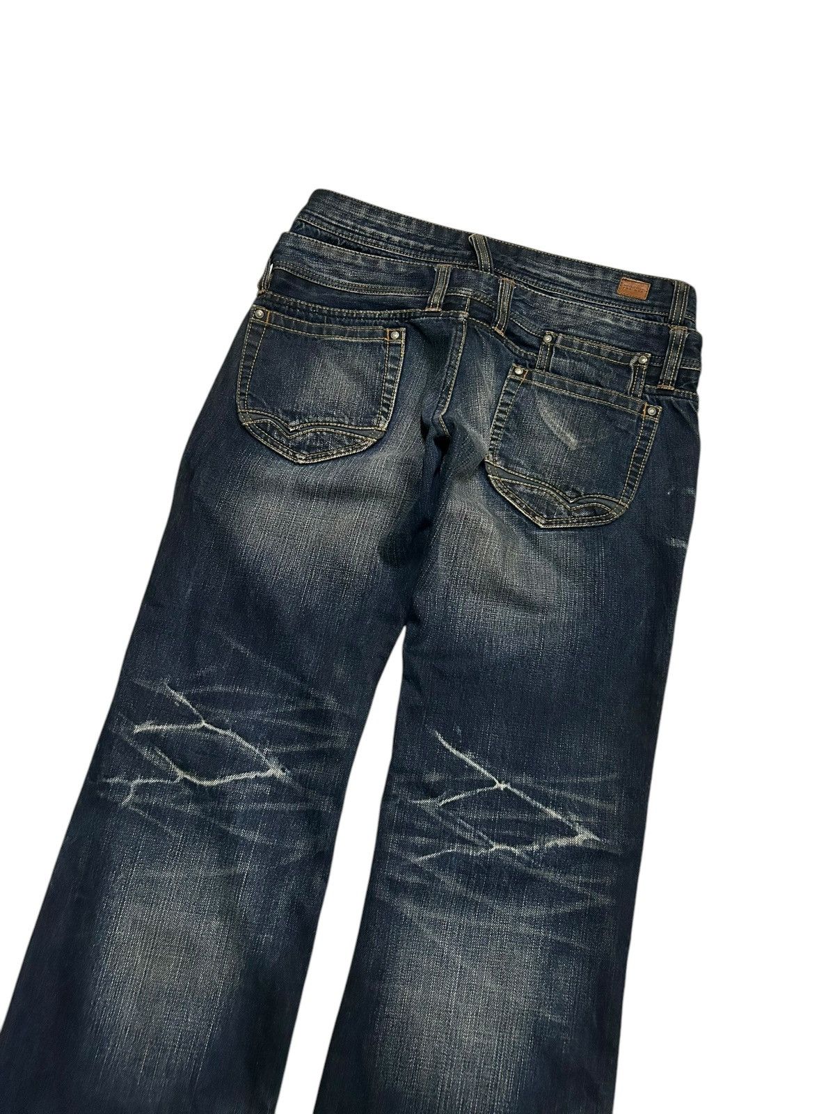 If Six Was Nine × Le Grande Bleu (L.G.B.) × Nicole Club Nicole Club For Men Rare Double Waist Punk Style Denim Jeans Size US 32 / EU 48 - 9 Thumbnail