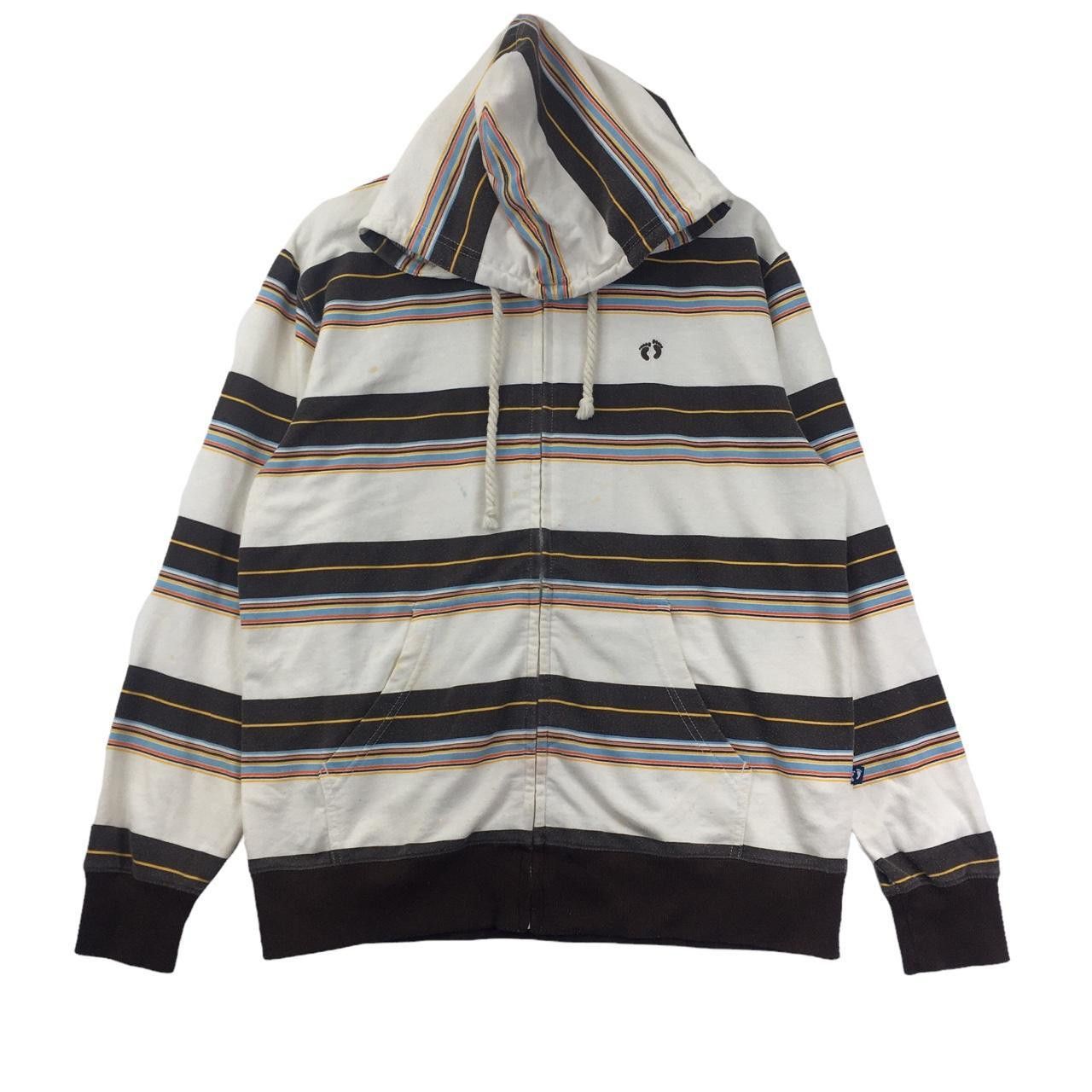 Hang Ten Vtg 90’ HANG TEN SURFING Hawaii Striped Hoodie Size US L / EU 52-54 / 3 - 1 Thumbnail