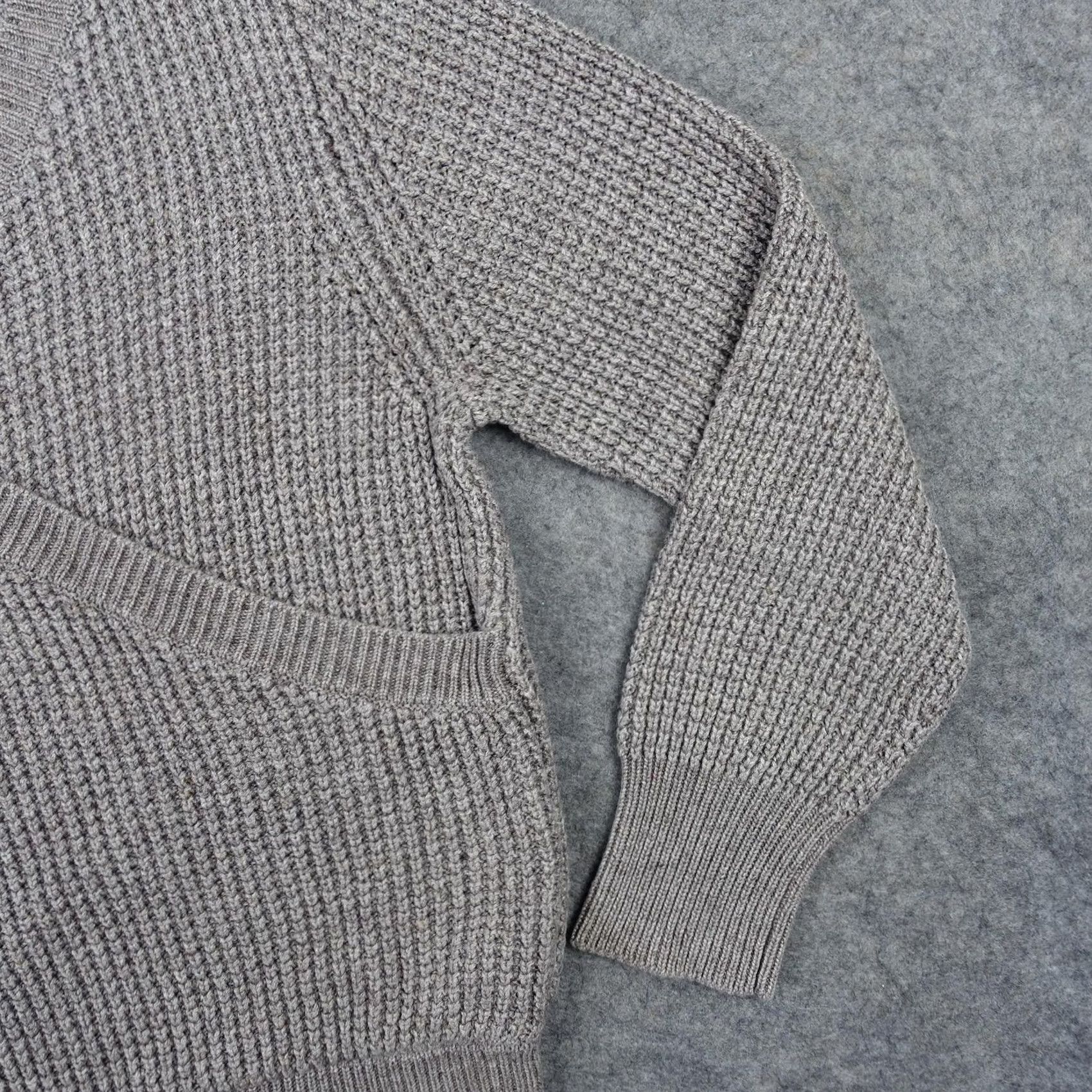 Vintage Callahan Sweater Womens XS Brown Wrap Front Surplice V Neck Waffle Knit Pullover Size XS / US 0-2 / IT 36-38 - 4 Thumbnail