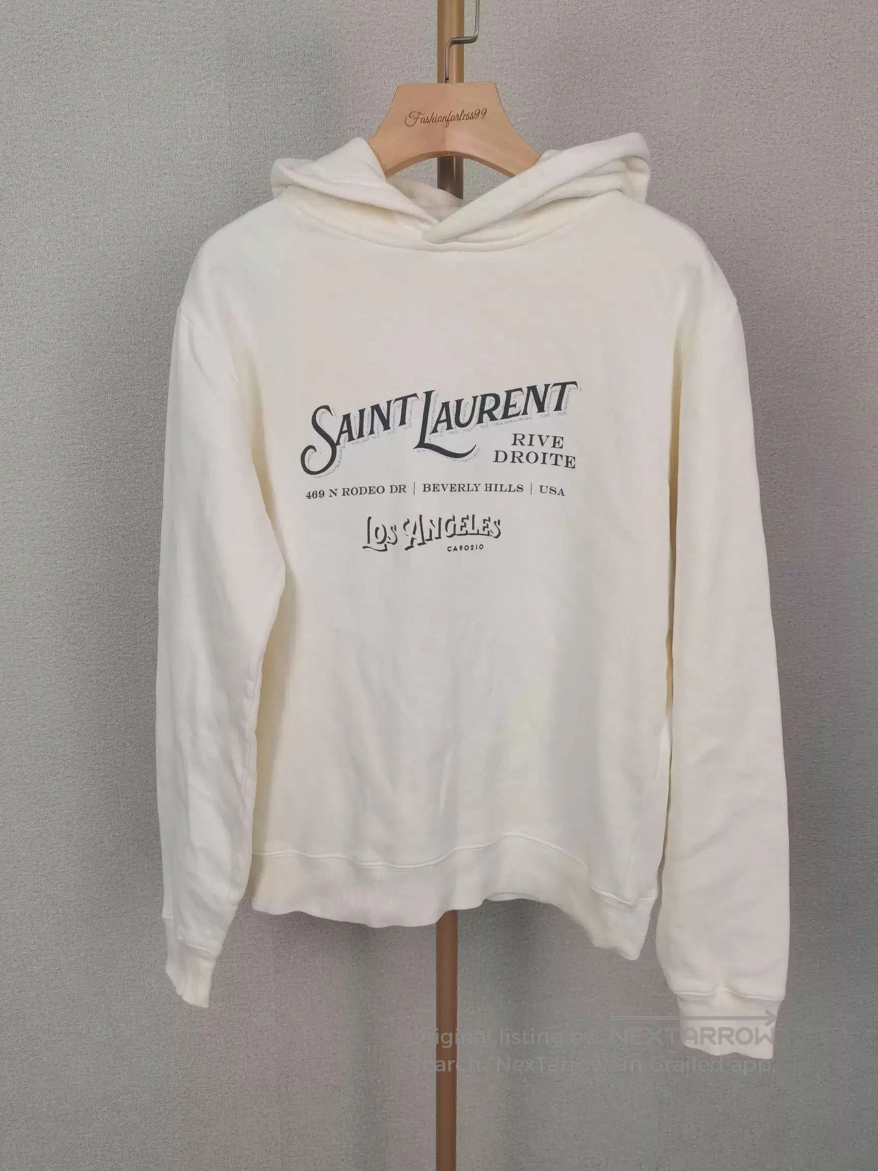 Saint Laurent Paris Saint Laurent Cream Hoodie XS. Size US XS / EU 42 / 0 - 1 Thumbnail