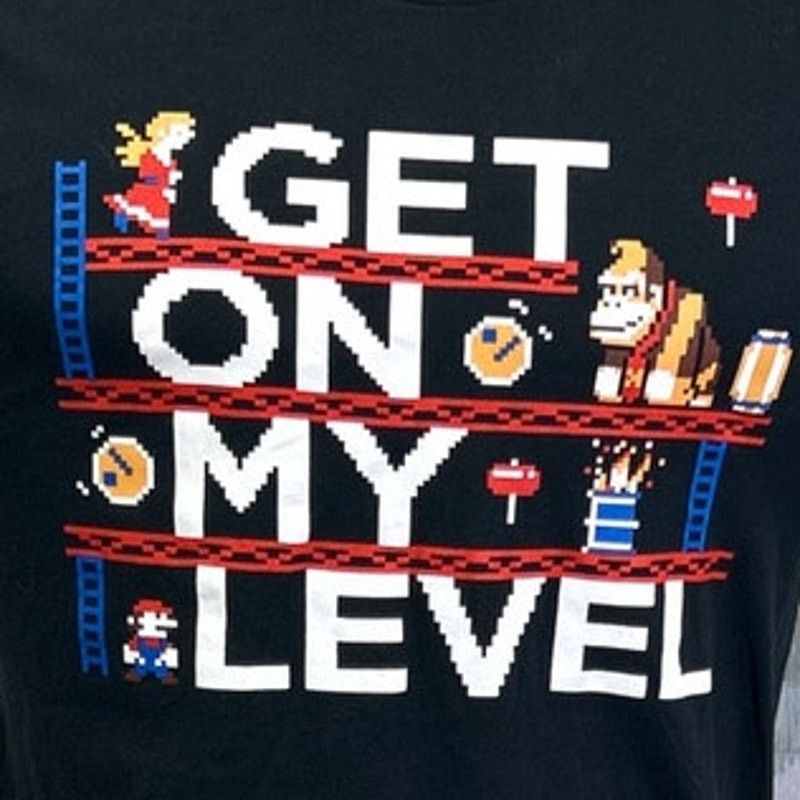 Canvas Mens Medium Black Get On My Level Short Sleeve Crew Neck Size US M / EU 48-50 / 2 - 2 Thumbnail