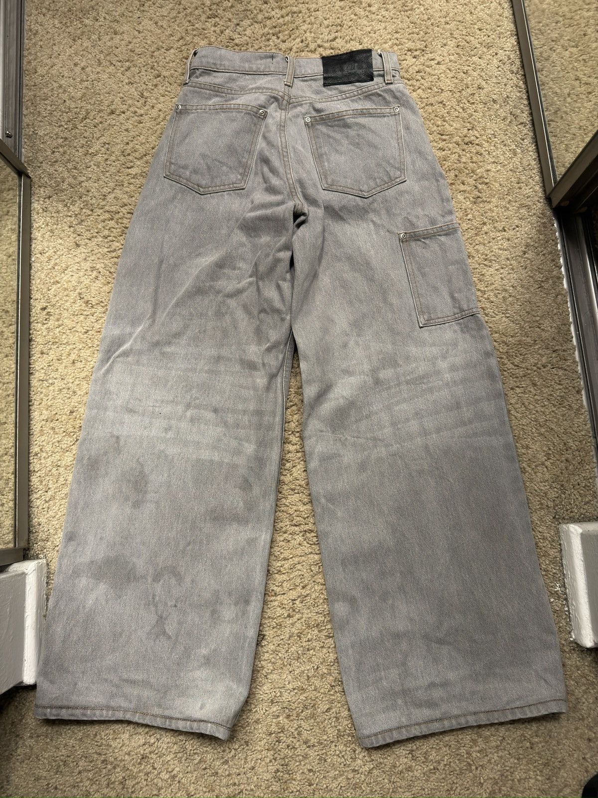 Other Discont’d Bleached Gray Baggy Denim Size US 26 / EU 42 - 2 Thumbnail