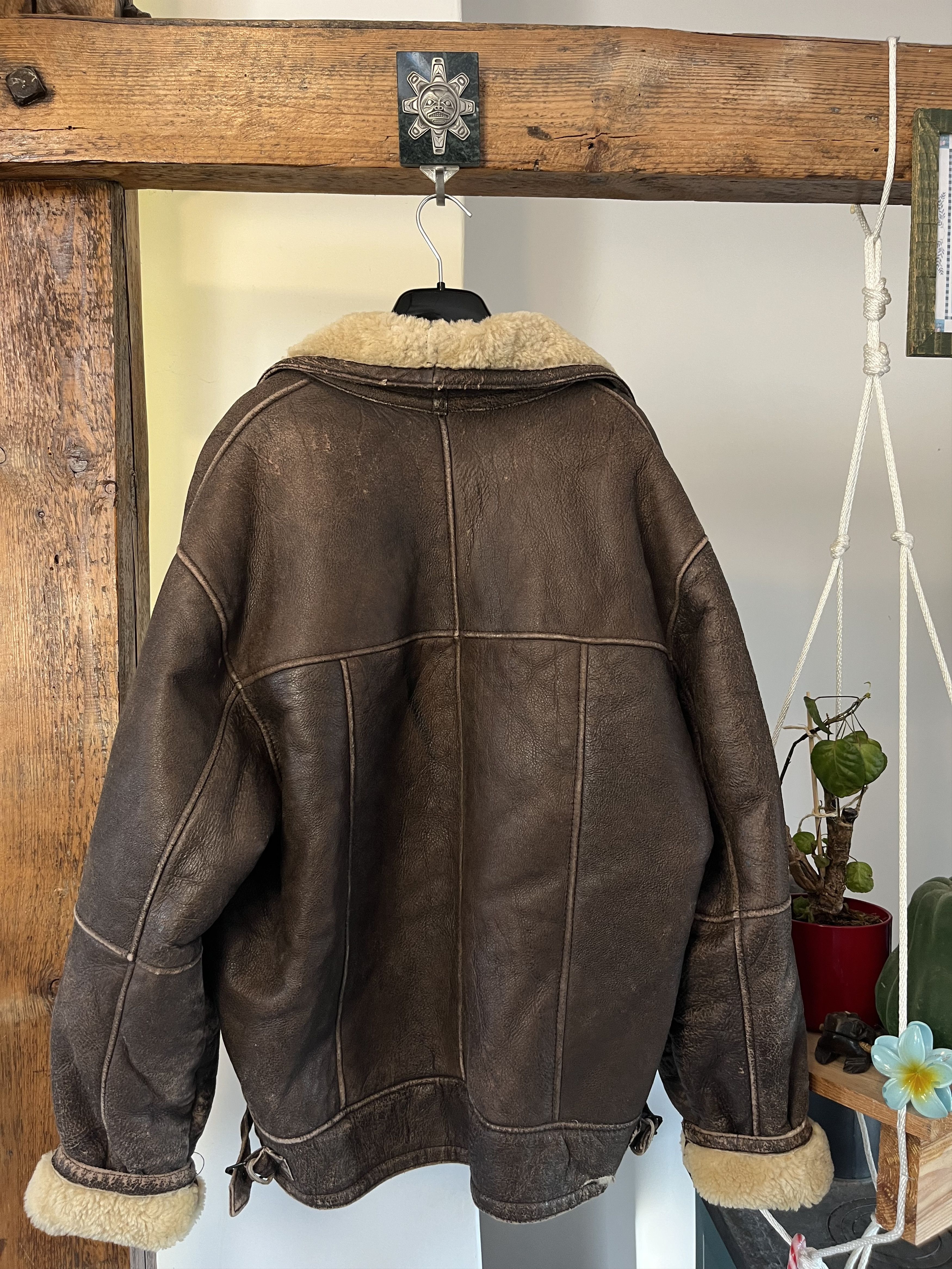 Other Vintage 80s Real Leather Wool Military Heavy B 3 Jacket Size US M / EU 48-50 / 2 - 2 Thumbnail