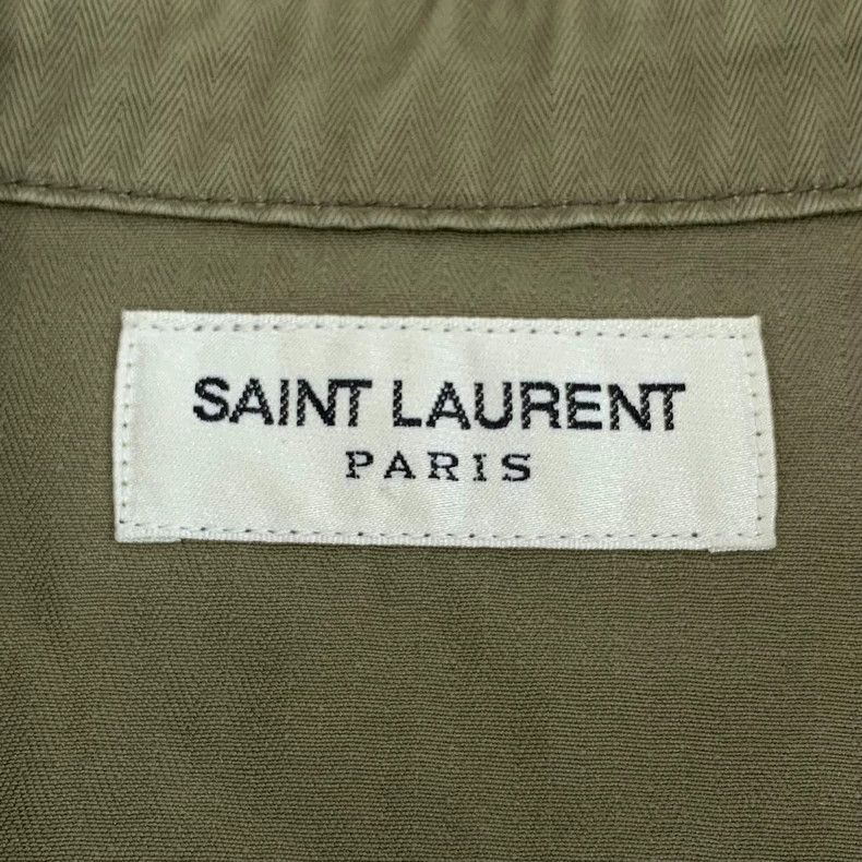 Saint Laurent Paris Saint Laurent Paris Army green old cotton lapel single-bre Size US S / EU 44-46 / 1 - 5 Thumbnail