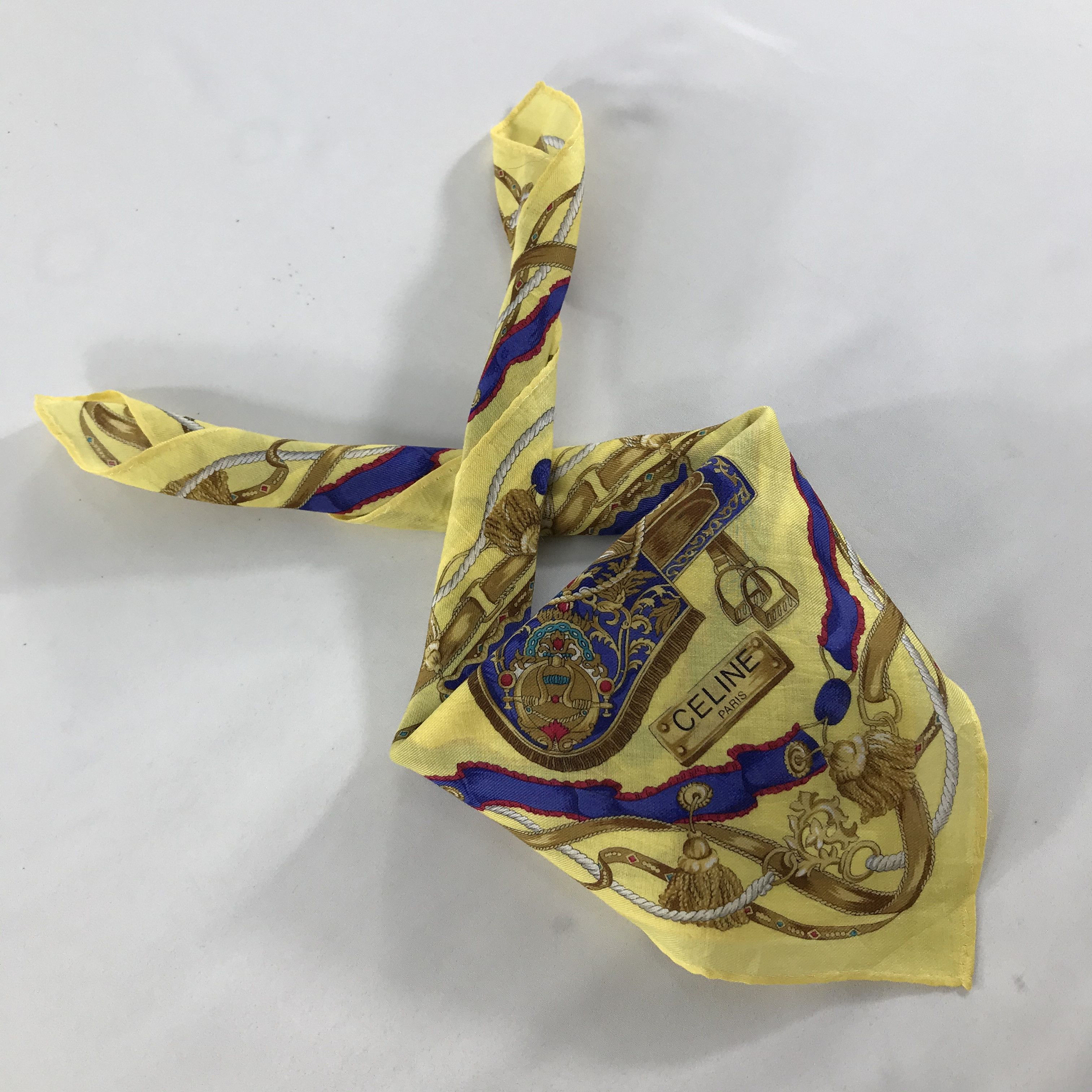 Celine × Vintage Celine Bandana / Handkerchief / Neckerchief - S1586 Size ONE SIZE - 4 Thumbnail