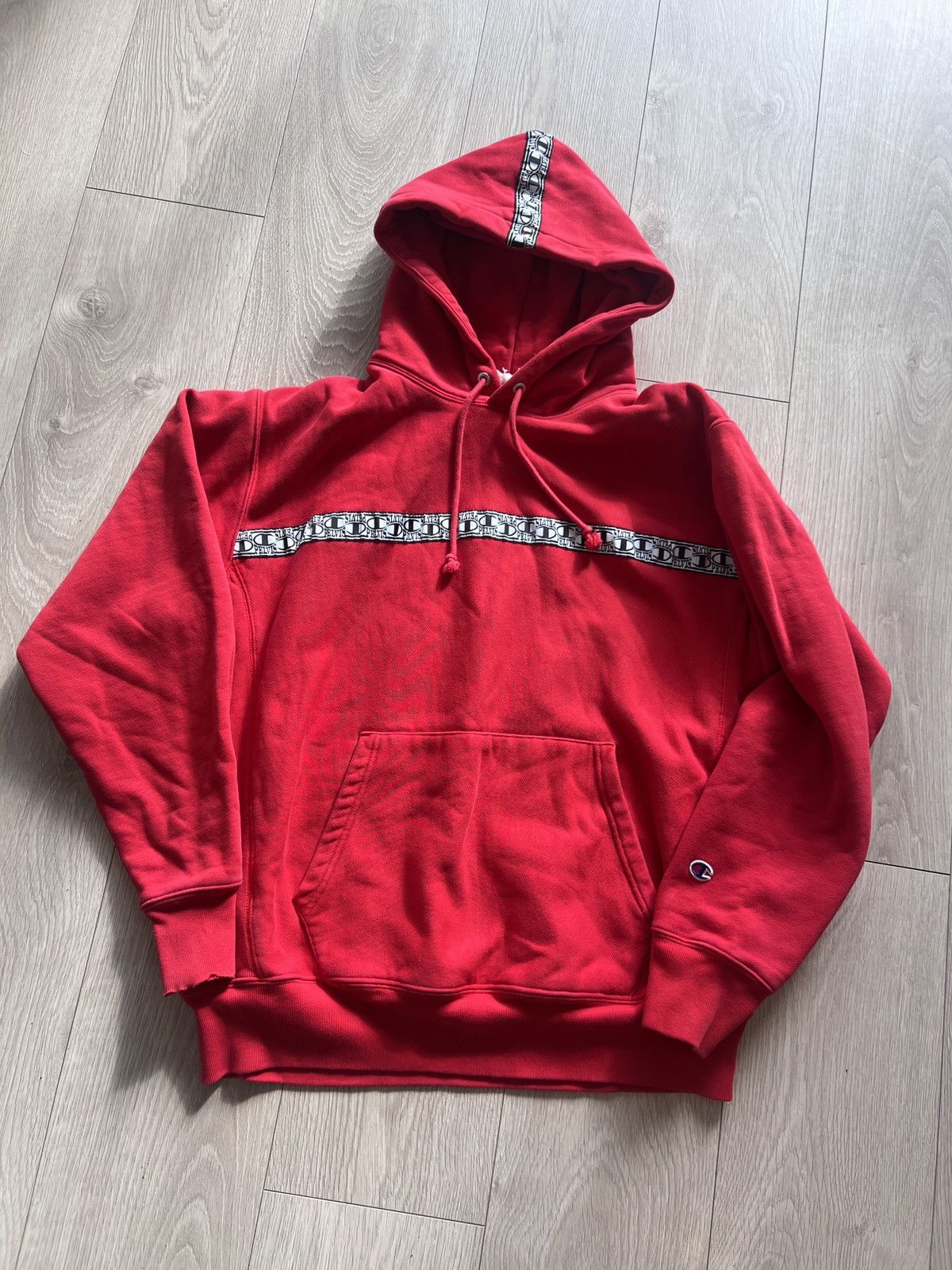 Champion × Pelvis Pelvis X Champion Collab Hoodie Sweatshirt Hype Red Large Size US L / EU 52-54 / 3 - 3 Thumbnail