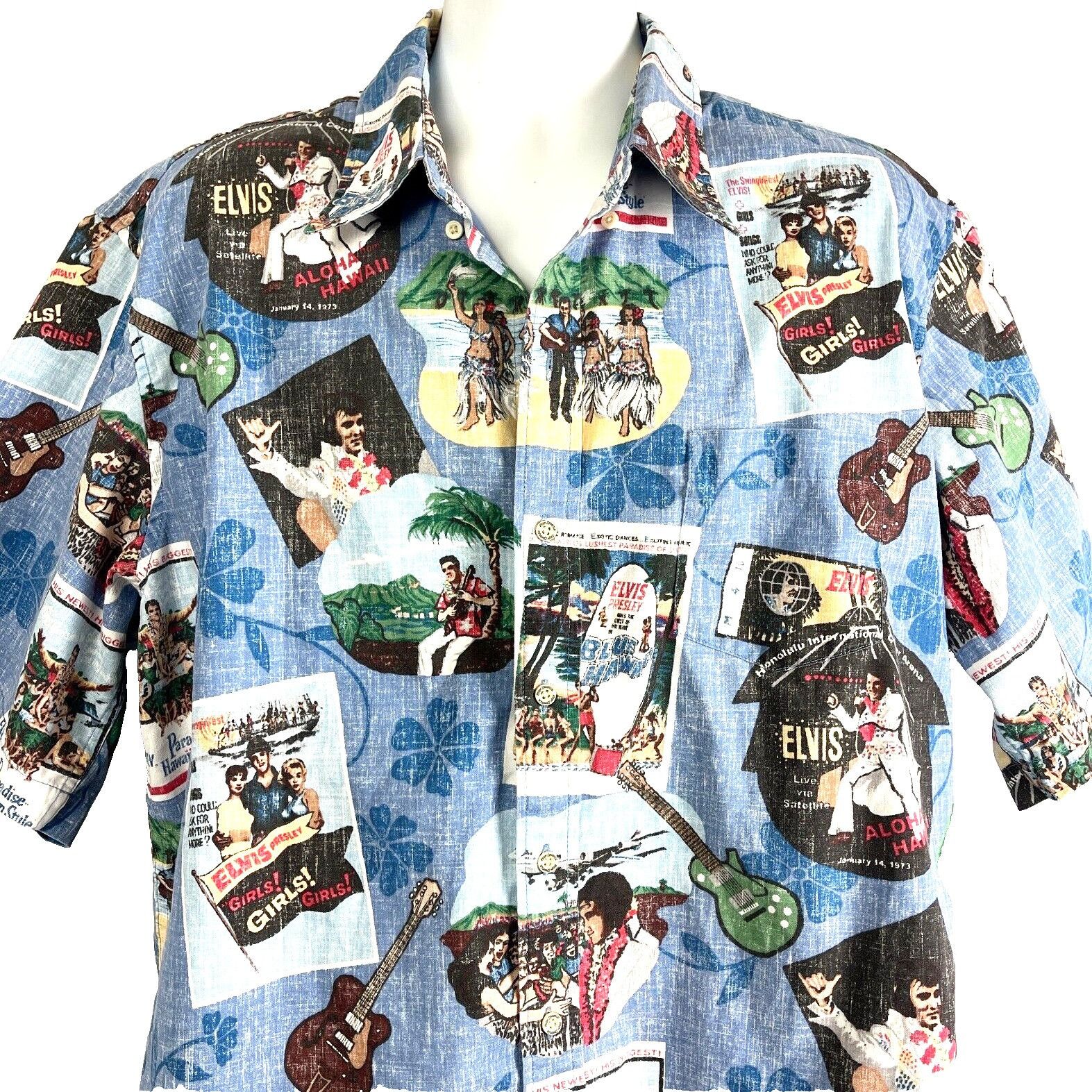 Reyn Spooner Reyn Spooner Elvis Presley Mens Hawaiian Shirt size XL/2XL F Size US XXL / EU 58 / 5 - 2 Thumbnail