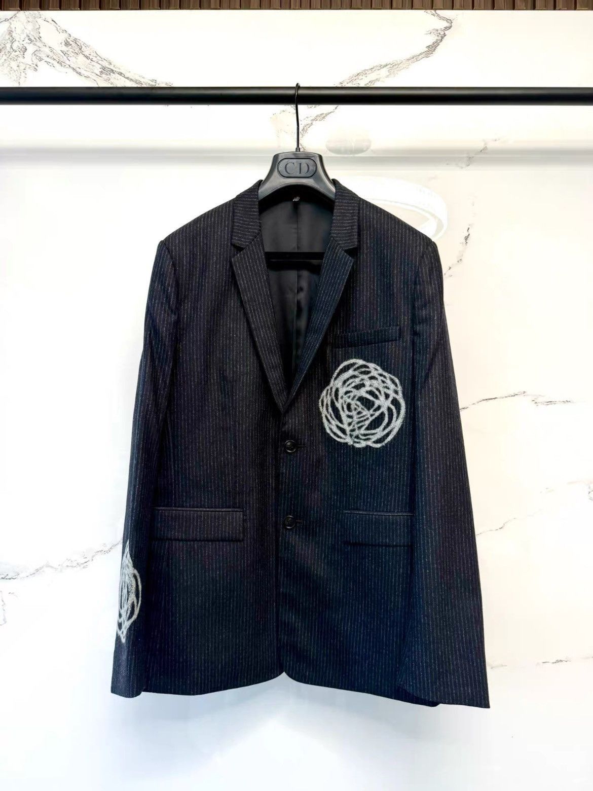 Dior Dior Homme 14AW Runway Flower Stitches Jacket-2506