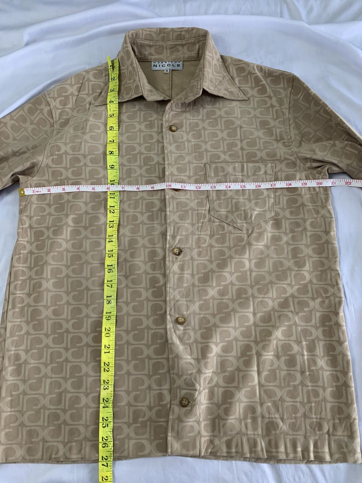 Nicole Club Nicole monsieur's velvet monogram shirt Size US M / EU 48-50 / 2 - 7 Thumbnail