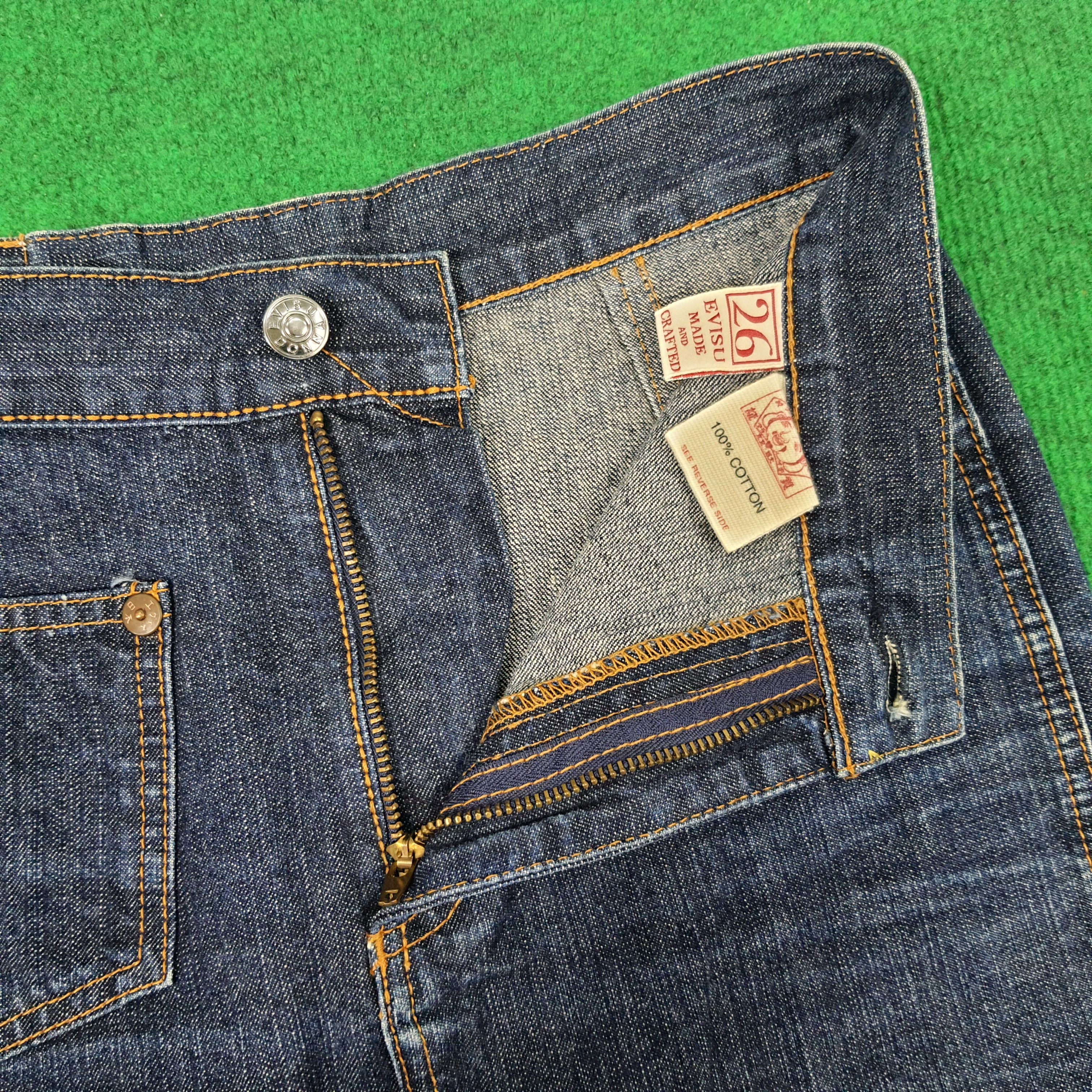 Evisu Vintage Evisu Donna Japan Caicock Custom Midi Jean Skirt Size 25" / US 0 / IT 36 - 6 Thumbnail