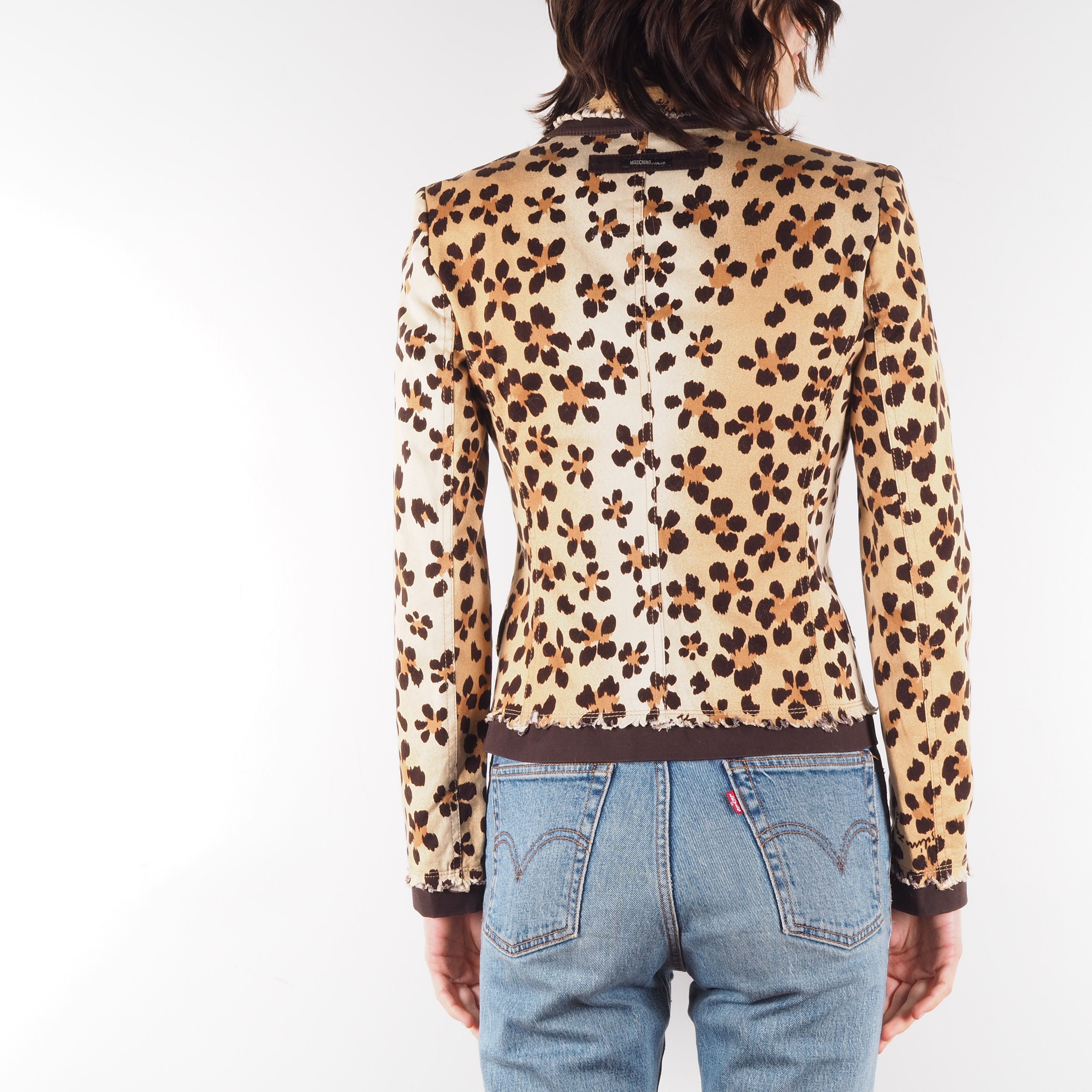 Moschino Moschino Jeans Vintage Floral Leopard Blazer Jacket Size S / US 4 / IT 40 - 2 Thumbnail
