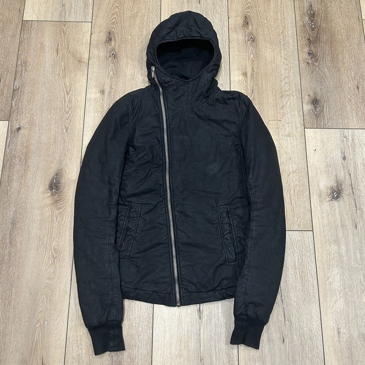 Rick Owens Drkshdw Rick Owens DRKSHDW AW08 “STAG” Waxed Scuba Jacket Size US XS / EU 42 / 0 - 1 Thumbnail