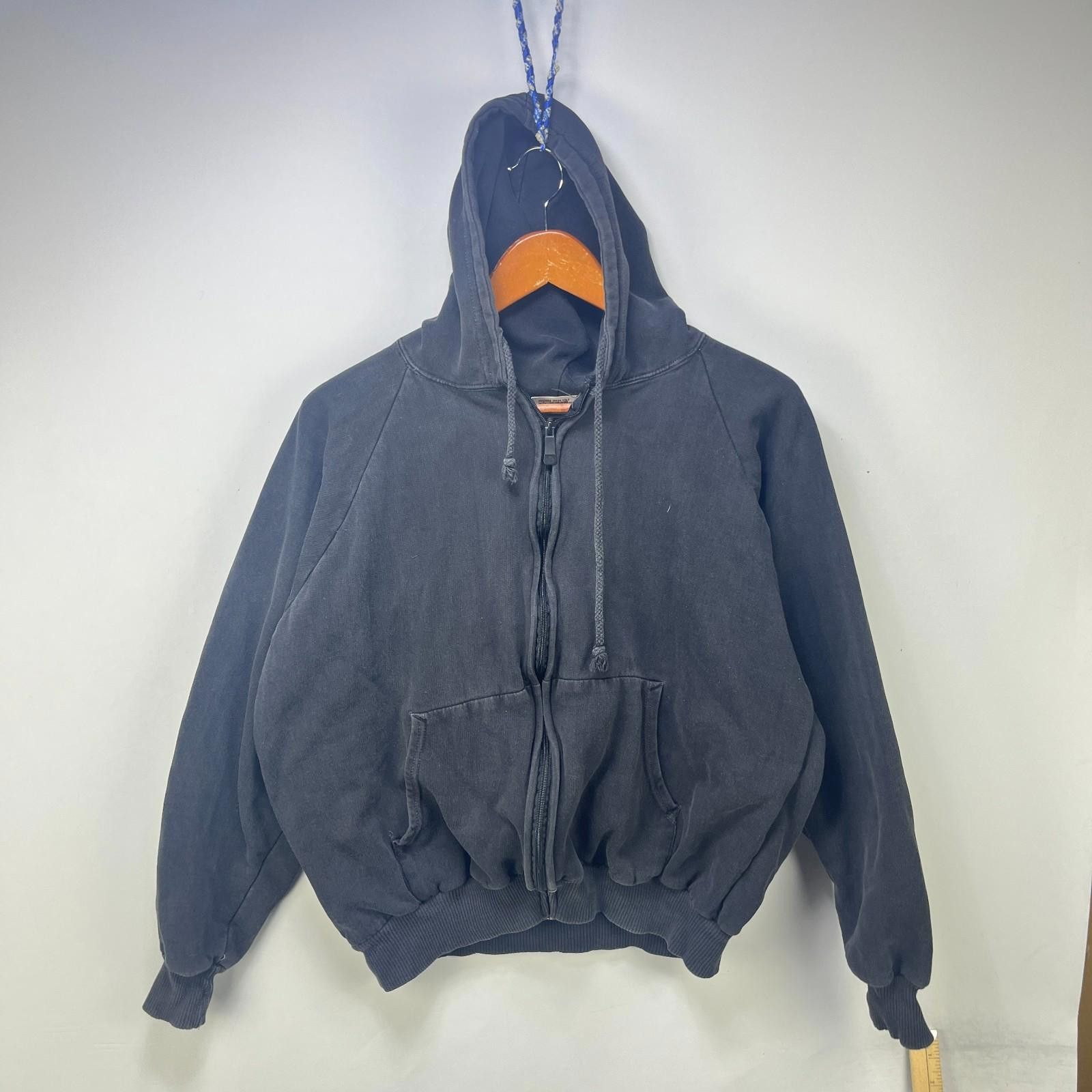 Vintage Vintage 90s Sun Faded Blank Black Raglan Waffle Zip Hoodie L Size US L / EU 52-54 / 3 - 1 Thumbnail
