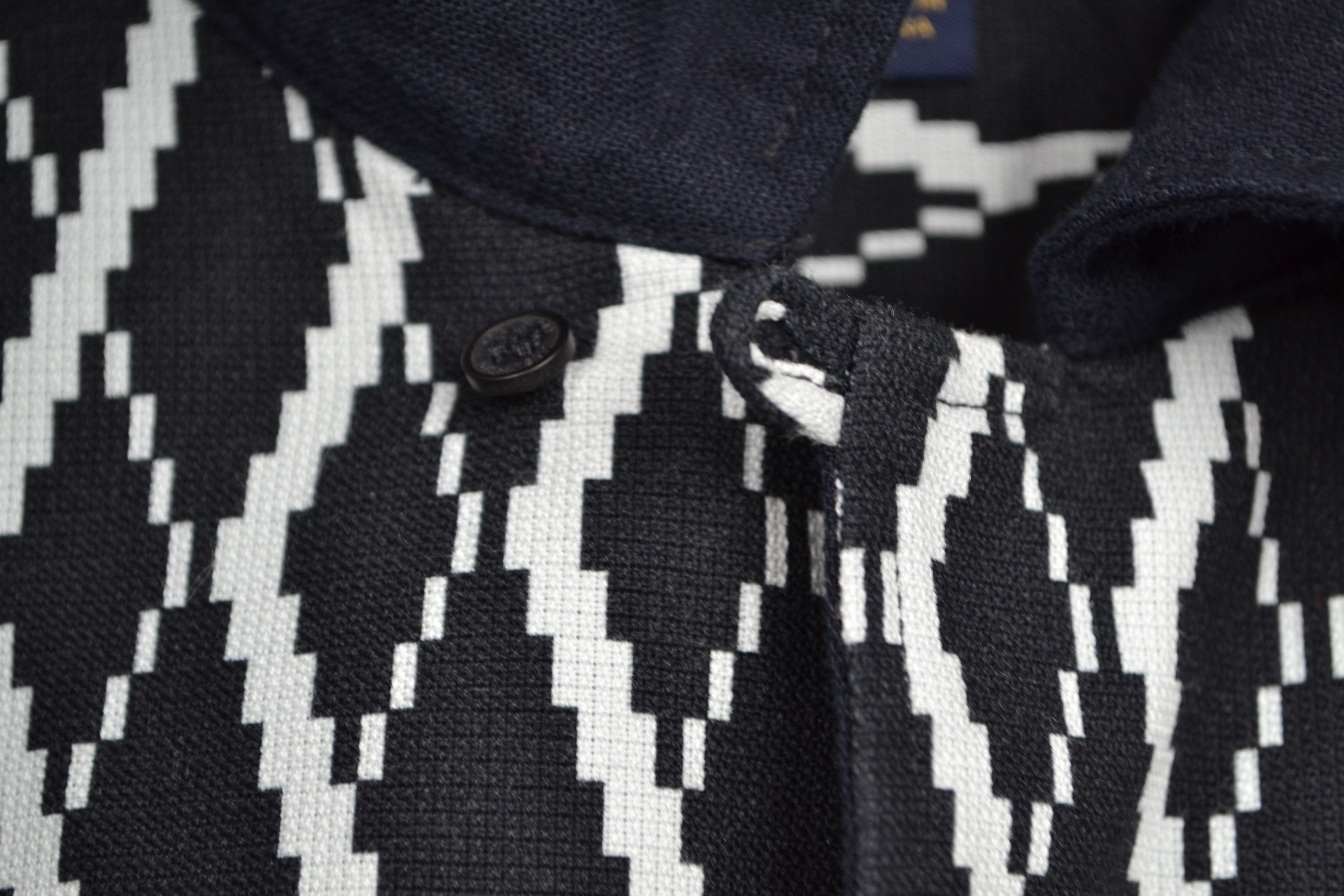 Fred Perry Fred Perry Men's Argyle Print Vacation Shirt Black Cotton S Size US S / EU 44-46 / 1 - 7 Thumbnail