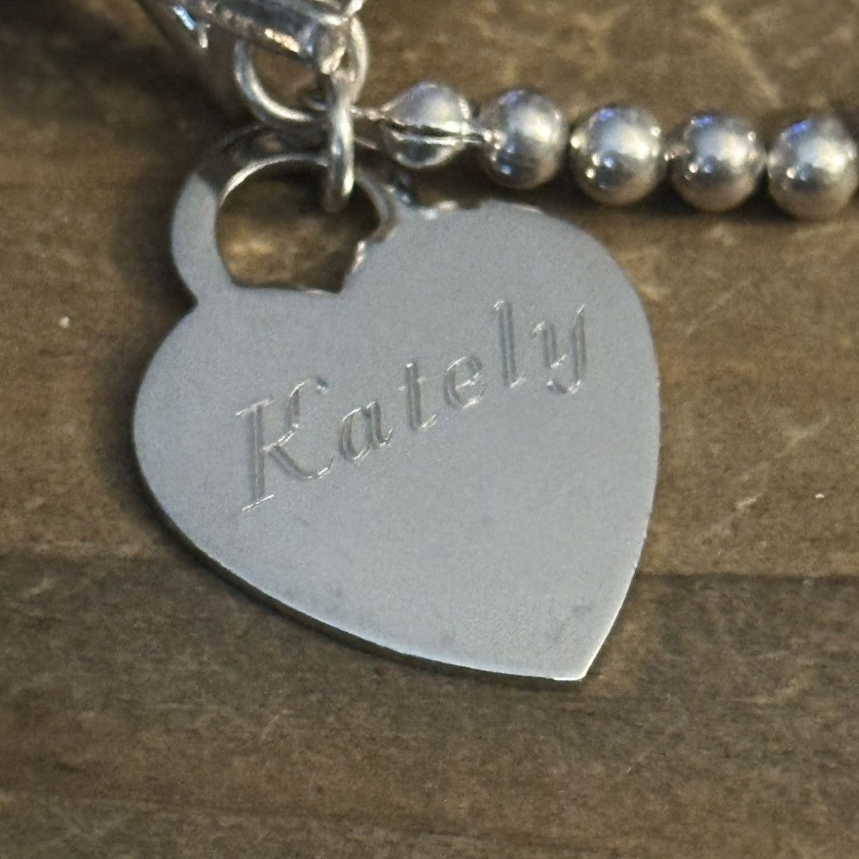 Other Double strand purple and silver bead Kately name bracelet Size ONE SIZE - 4 Thumbnail