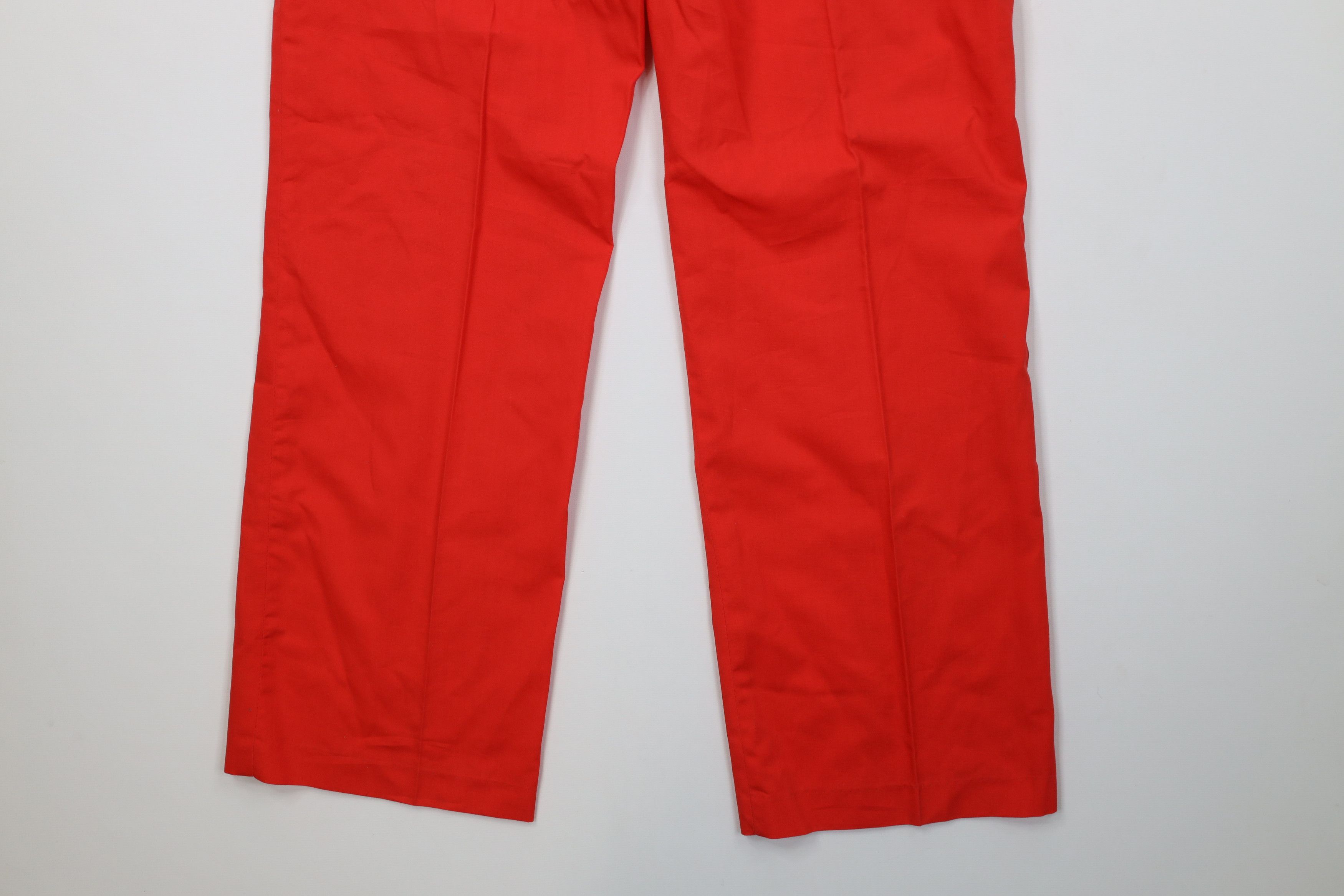 Vintage Vintage 70s Streetwear Flared Wide Leg Chino Pants Red USA Size US 36 / EU 52 - 13 Thumbnail