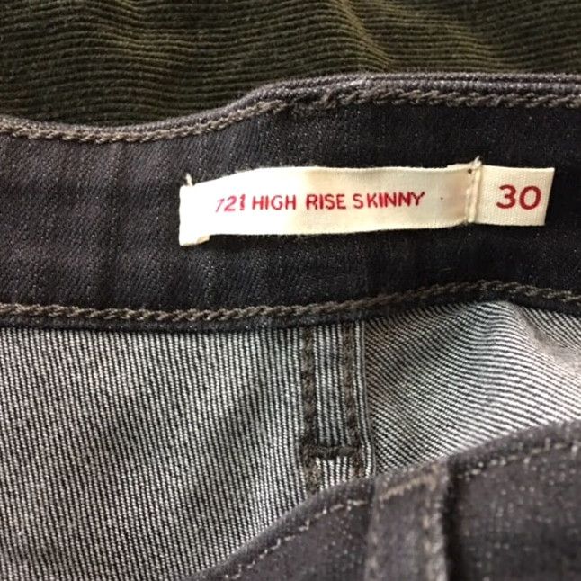 Vintage VINTAGE Levi's 711 High Rise Skinny Jeans Grey 30X30 18W Women's Jeans Floral Embroidered 30 inch Inseam Womens Jeans Skinny 711 Grey Vintage Size 30" / US 8 / IT 44 - 6 Thumbnail