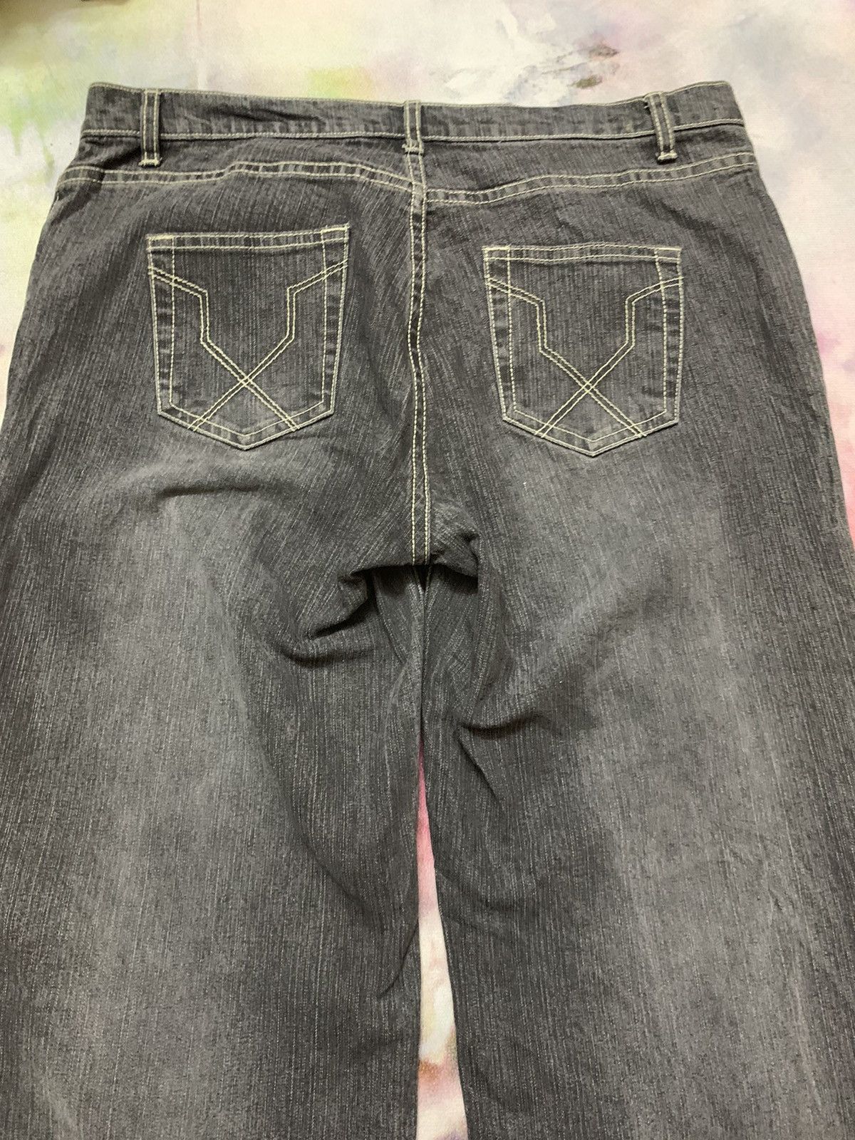 Japanese Brand Flared Japanese Brand Glassons Washed Black Wide Flare Baggy Size US 34 / EU 50 - 6 Thumbnail