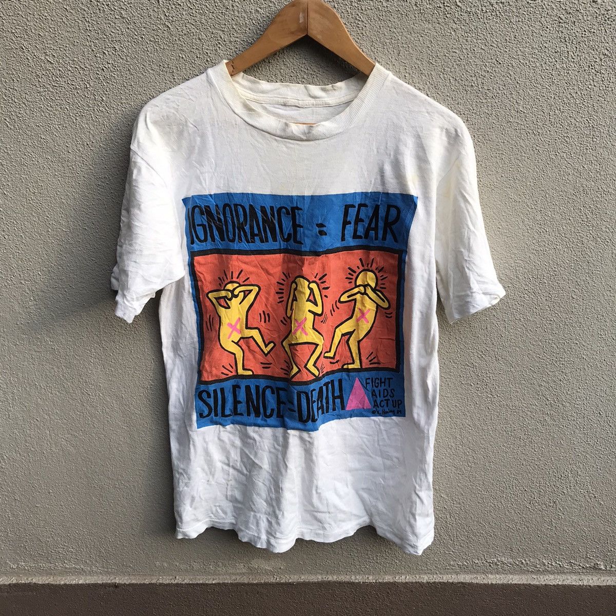 Keith Haring × Vintage Vintage 80s KEITH HARING pop art tee Size US M / EU 48-50 / 2 - 1 Thumbnail