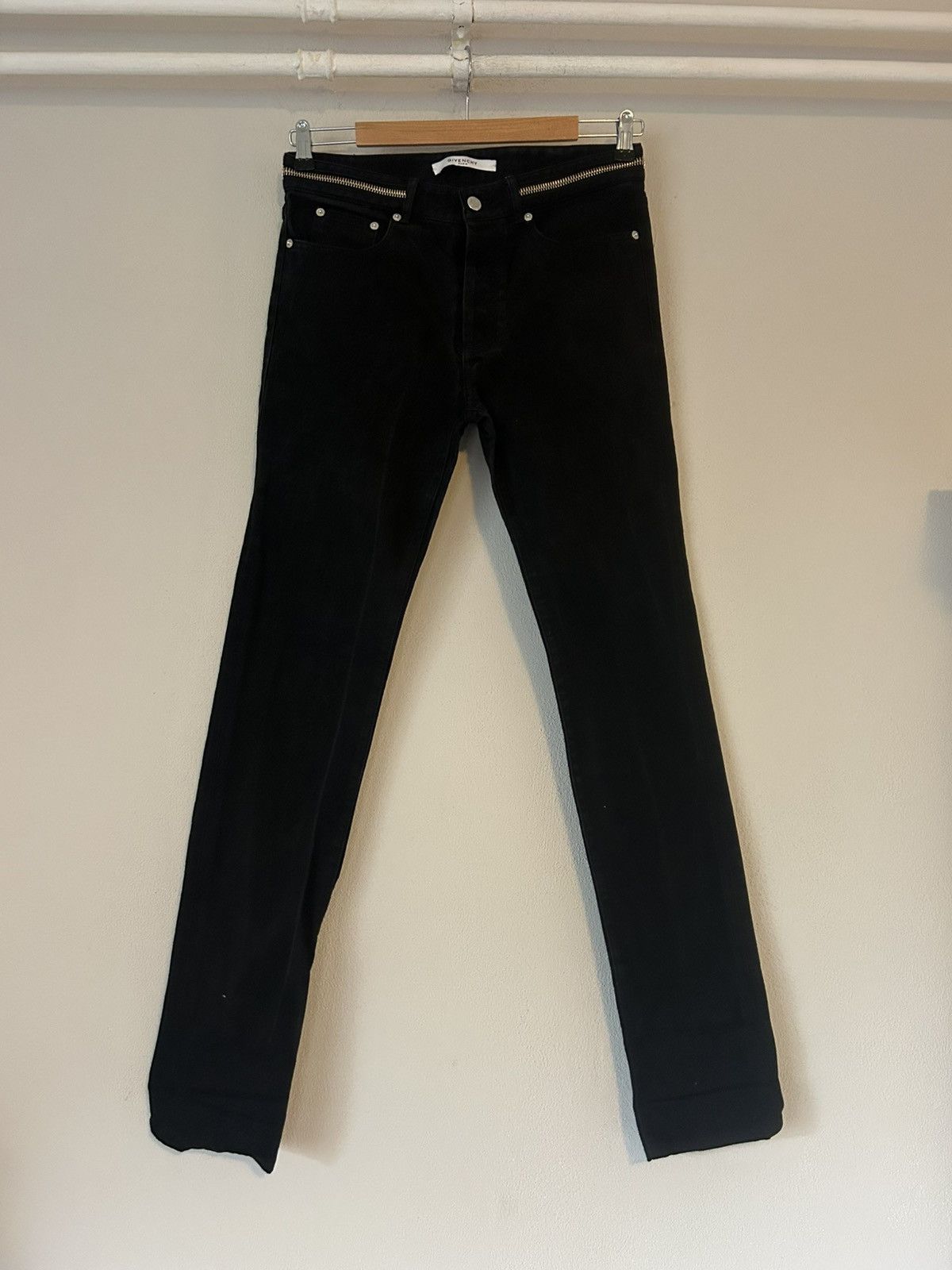 Givenchy Black Jeans with Zipper Detail Size US 30 / EU 46 - 1 Thumbnail