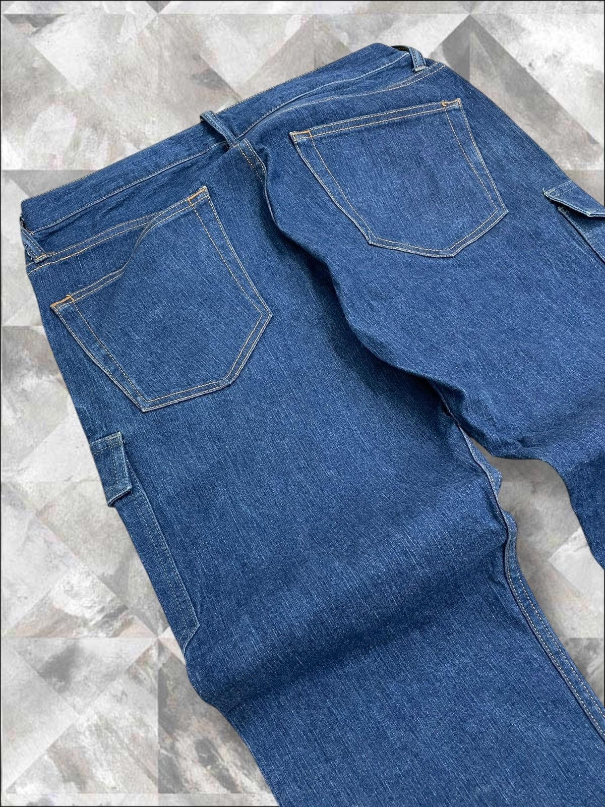 Japanese Brand Vintage 1990s Japan Designer Blue Baggy Cargo Streetwear Size US 32 / EU 48 - 16 Thumbnail