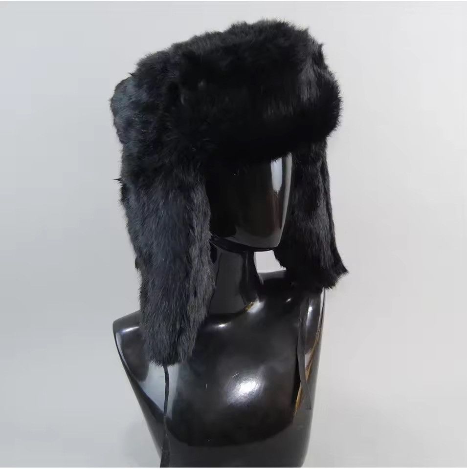 Japanese Brand Genuine Rabbit Fur Ushanka Trapper Hat Size M Size ONE SIZE - 1 Thumbnail