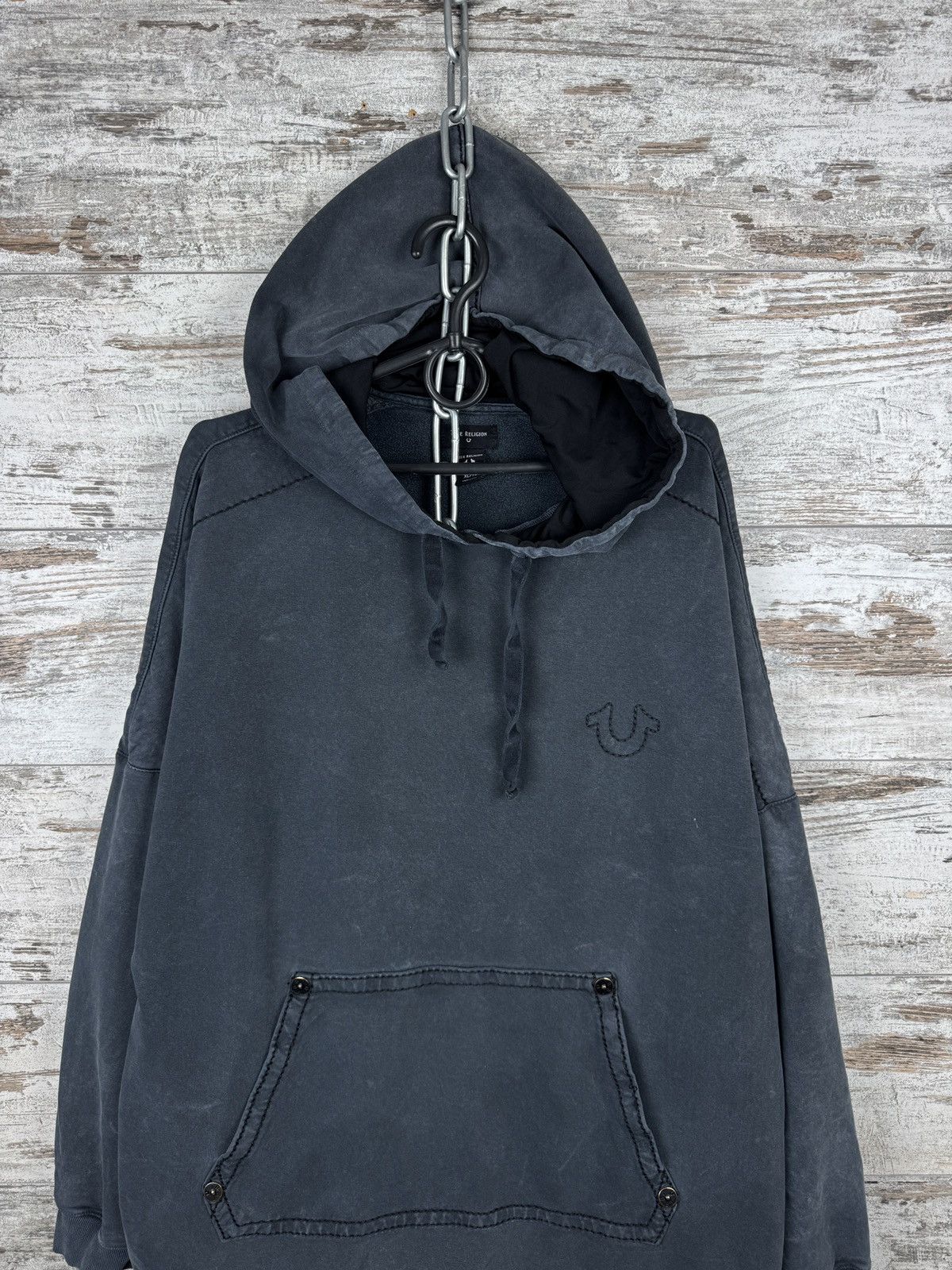 True Religion Vintage True Religion pullover hoodie made in USA faded y2k Size US XL / EU 56 / 4 - 3 Thumbnail