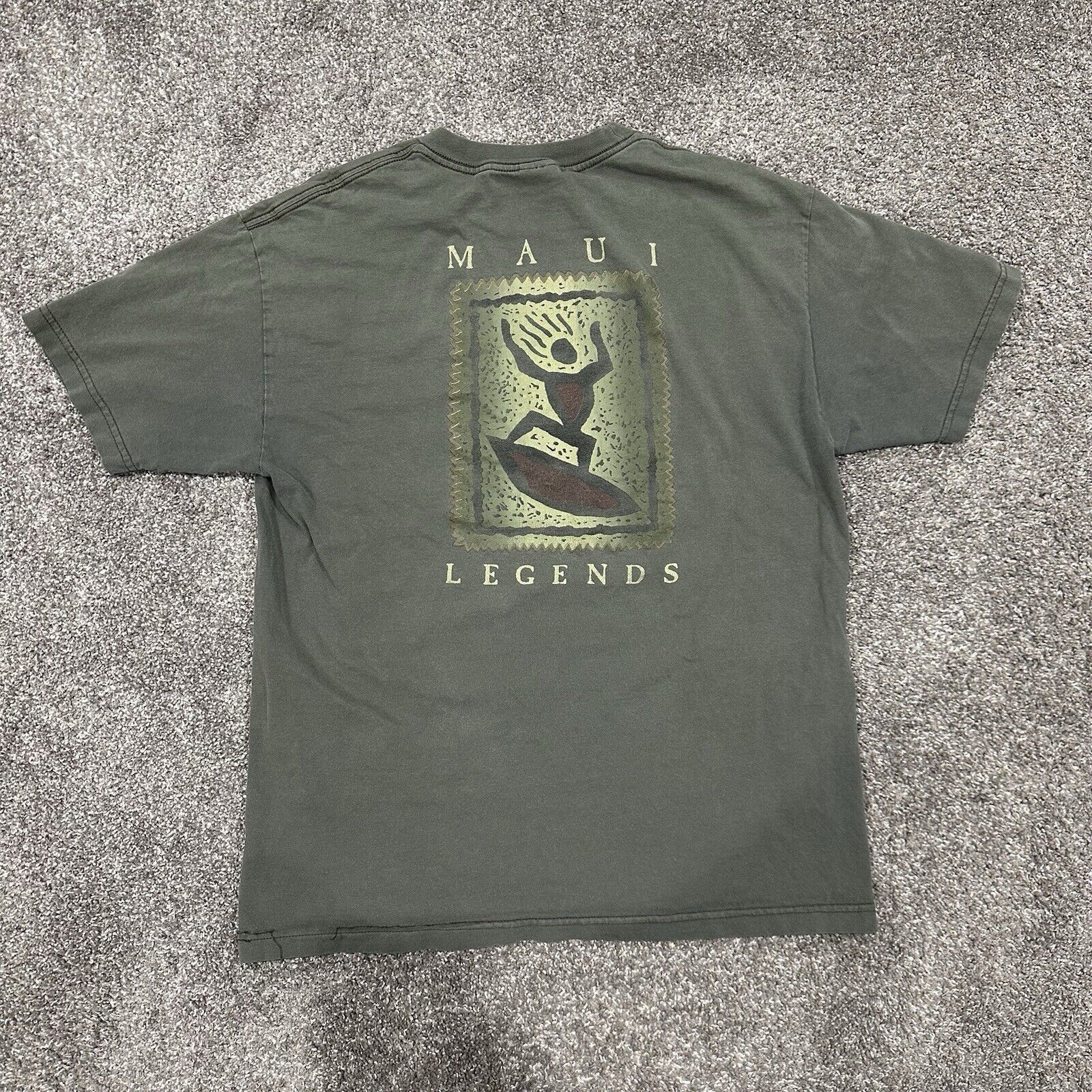 AAA VTG Maui Legends Graphic Short Sleeve Tee Shirt Green Size L Size US L / EU 52-54 / 3 - 2 Thumbnail