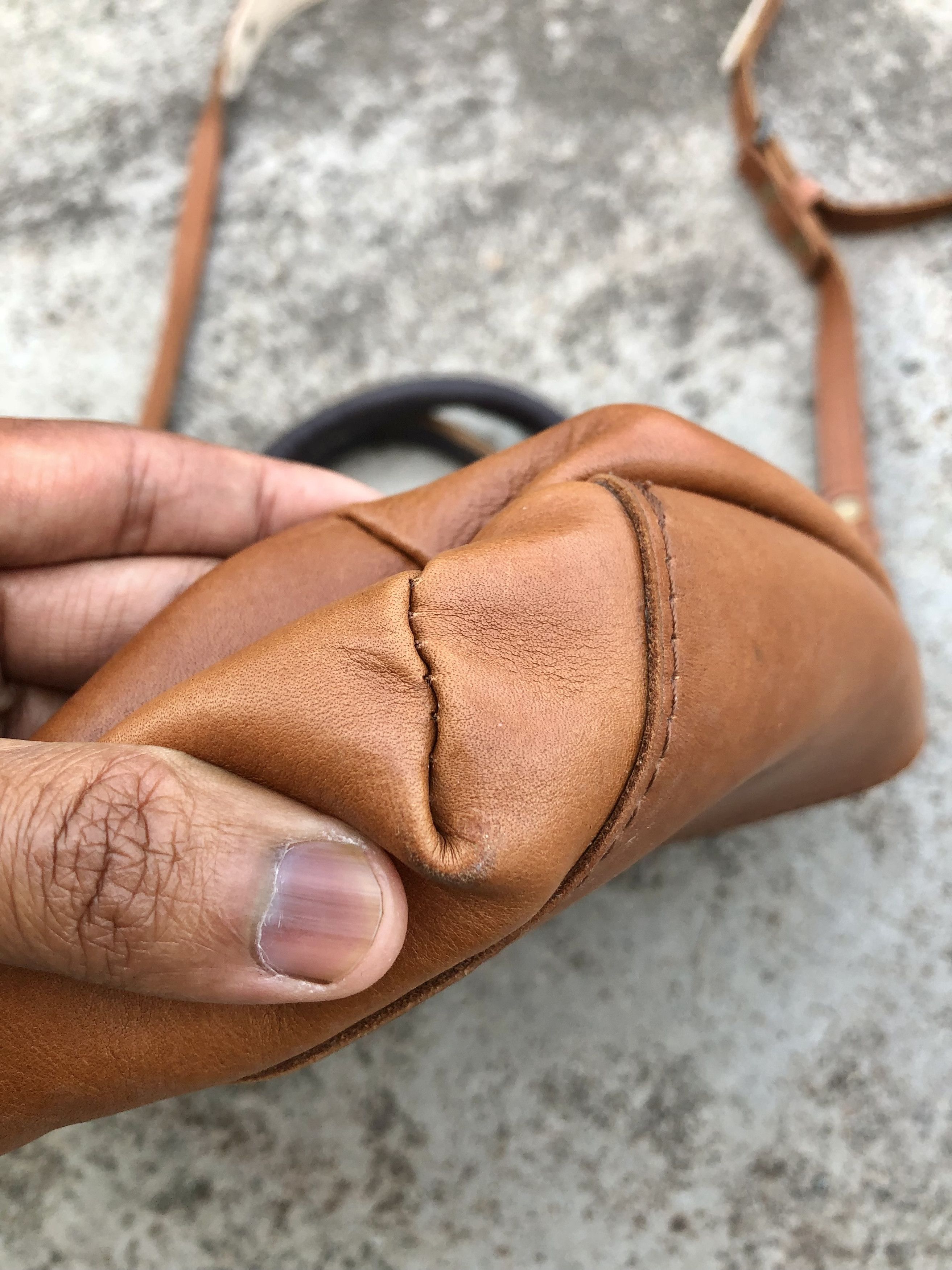 Genuine Leather HANDMADE LEATHER SLING TOTEBAG Size ONE SIZE - 6 Thumbnail