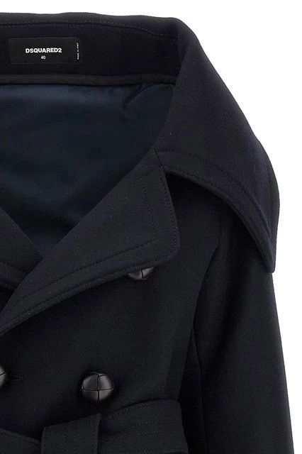 Dsquared2 DSQUARED2 Navy Wool Robe Coat New & Authentic Size S / US 4 / IT 40 - 3 Thumbnail