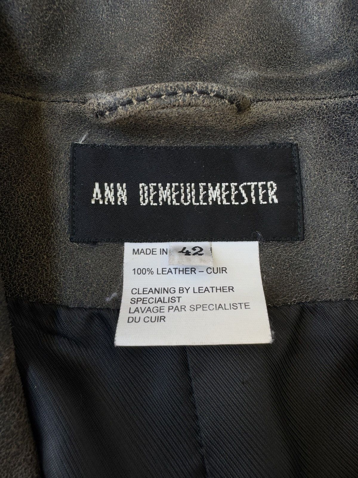 Ann Demeulemeester Ann Demeulemeester AW00 Treated Leather Chesterfield Coat Size US XS / EU 42 / 0 - 12 Thumbnail