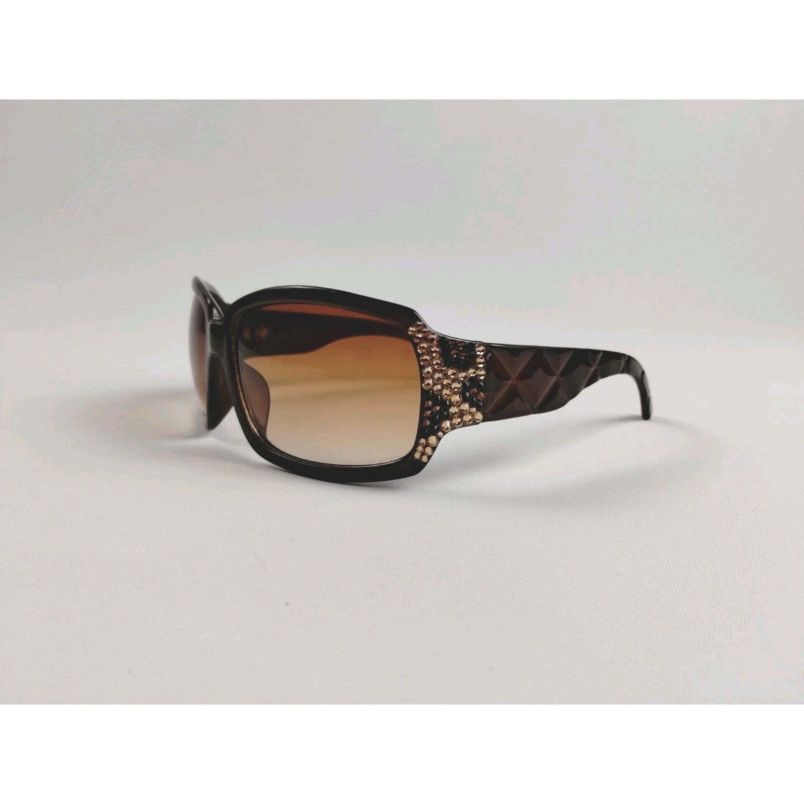 Vintage Cache Square Wrap Around Sunglasses - Square Glasses/Leopard Size ONE SIZE - 3 Thumbnail