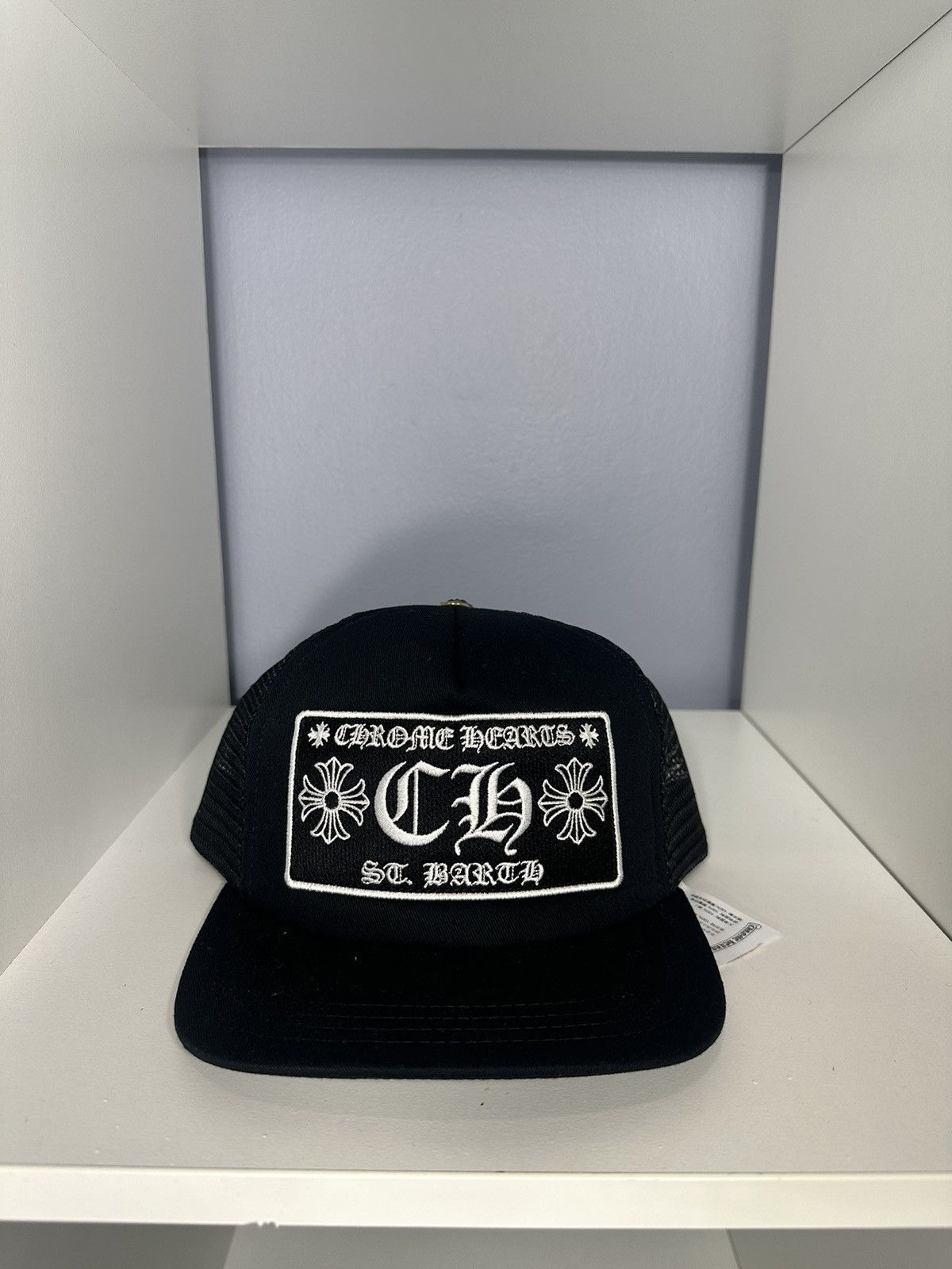 image of Chrome Hearts St Barths Trucker Hat in Black, Men's