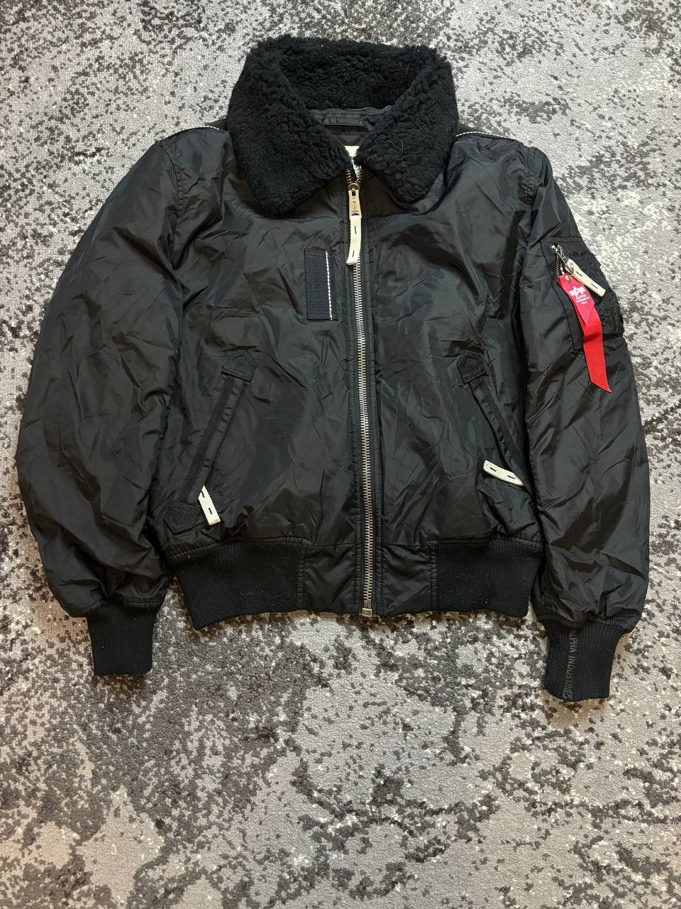 Alpha Industries × Vintage Vintage Y2K Alpha Industries Fur Collar Flight B-15 Jacket Size US L / EU 52-54 / 3 - 1 Thumbnail
