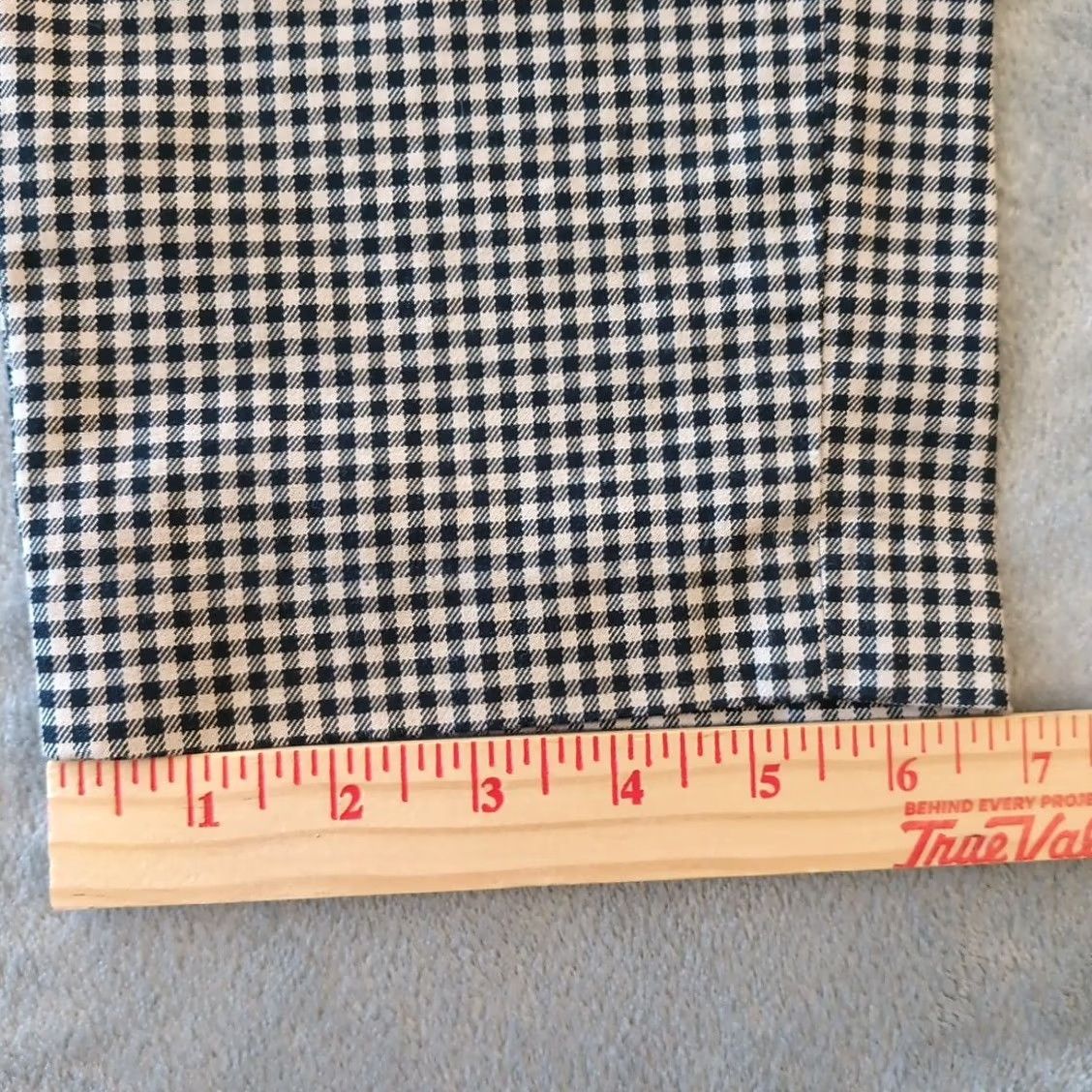 J. Jill J. Jill Ankle Pants Womens 8 Black Gray Plaid Lightweight 32x26.5 Mid Rise Cotton Blend Straight Pants Womens Regular Low-friction Feel Size 30" / US 8 / IT 44 - 7 Thumbnail