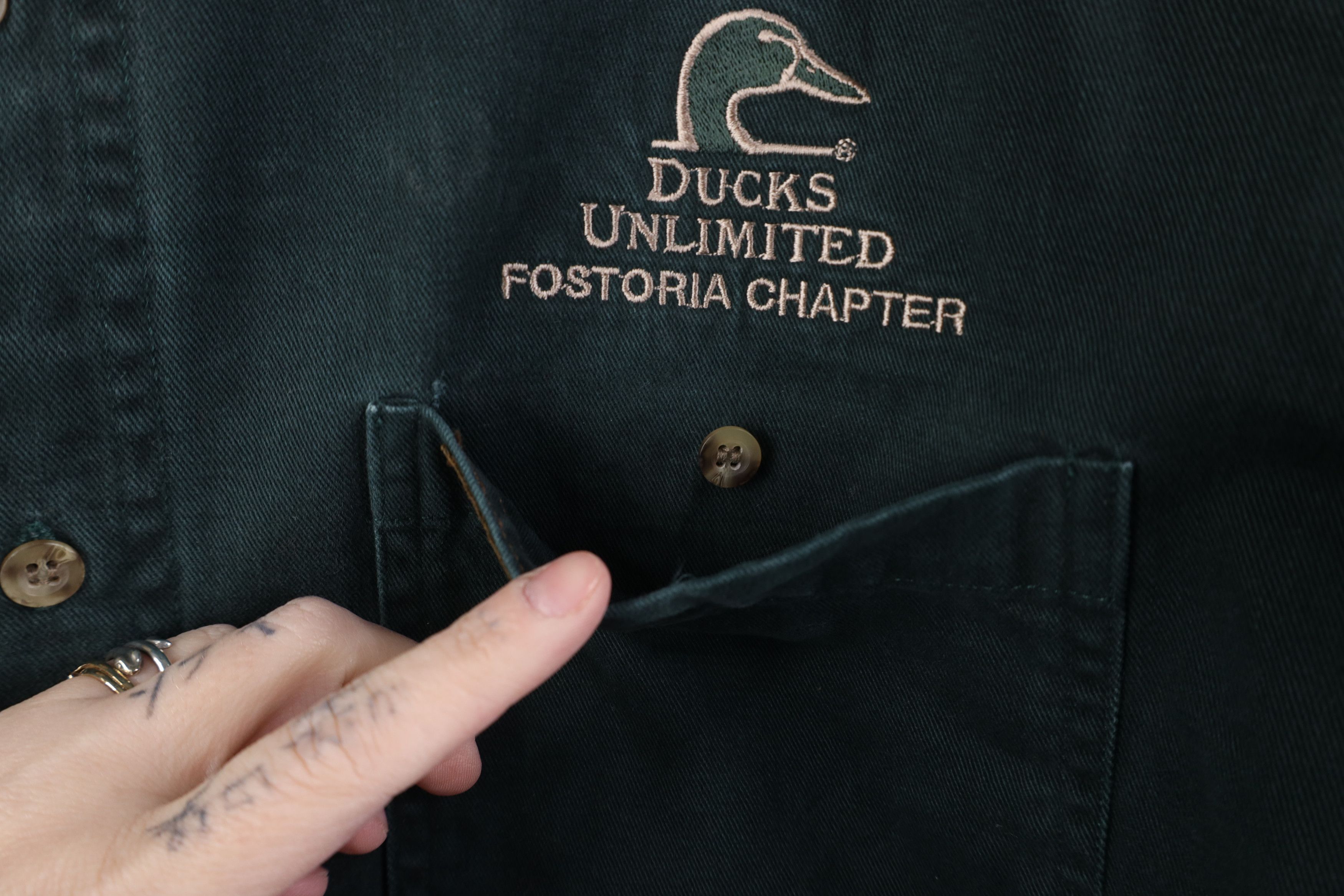 Woolrich Woolen Mills Vintage 90s Woolrich Ducks Unlimited Twill Shooting Shirt Size US XL / EU 56 / 4 - 6 Thumbnail