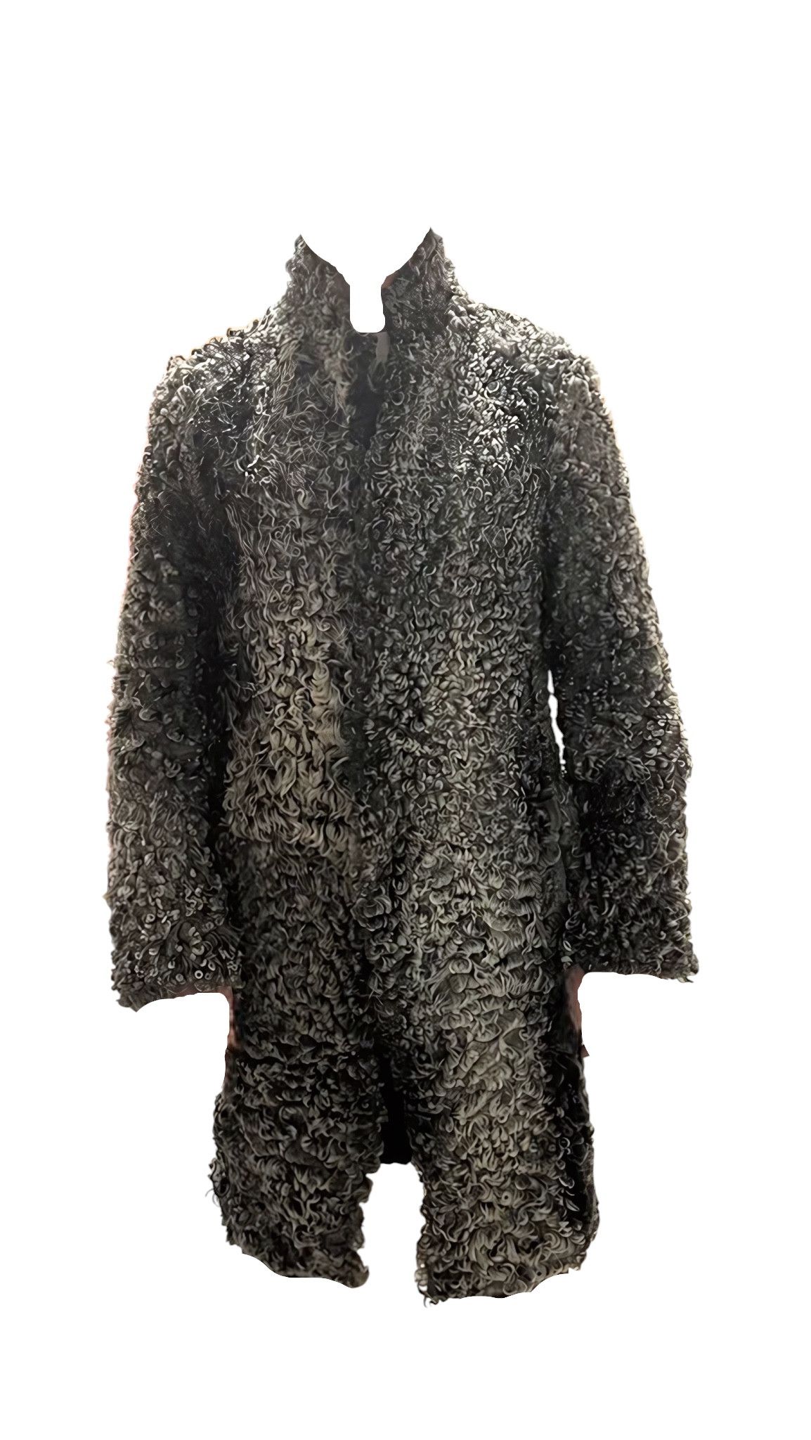 Emporio Armani MONGOLIAN LAMB FUR REVERSIBLE SUEDE HEAVY COAT Size US S / EU 44-46 / 1 - 1 Thumbnail