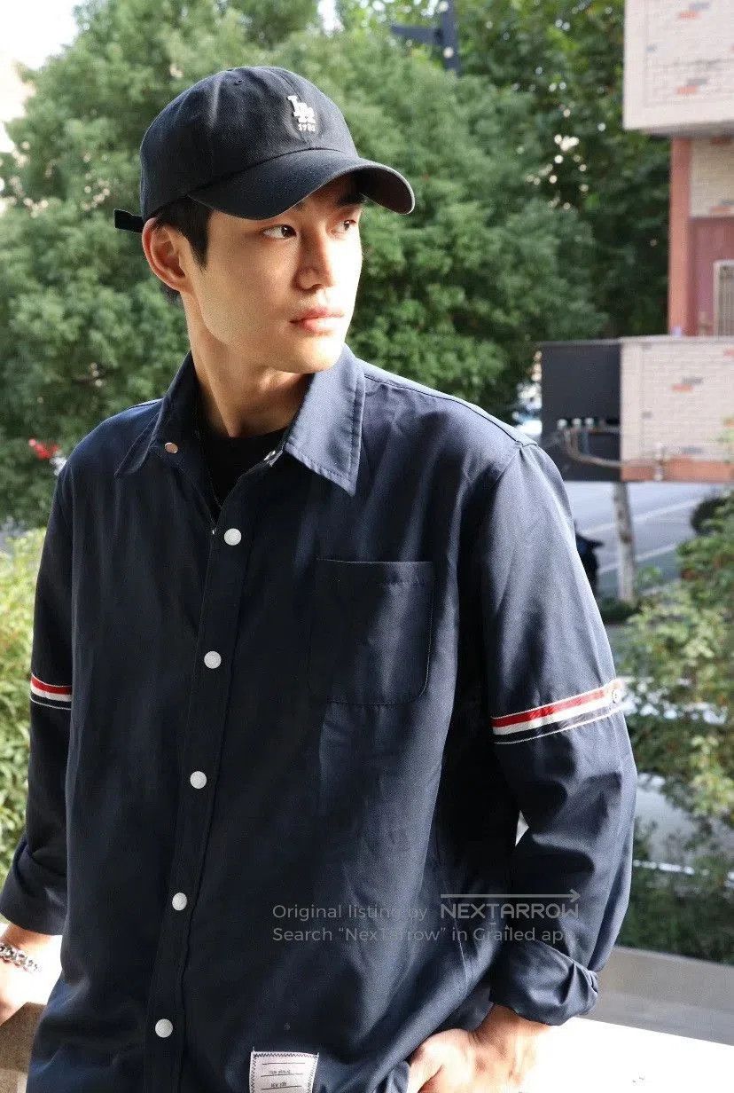 Thom Browne thom browne navy nylon shirt jacket. Size US M / EU 48-50 / 2 - 5 Thumbnail