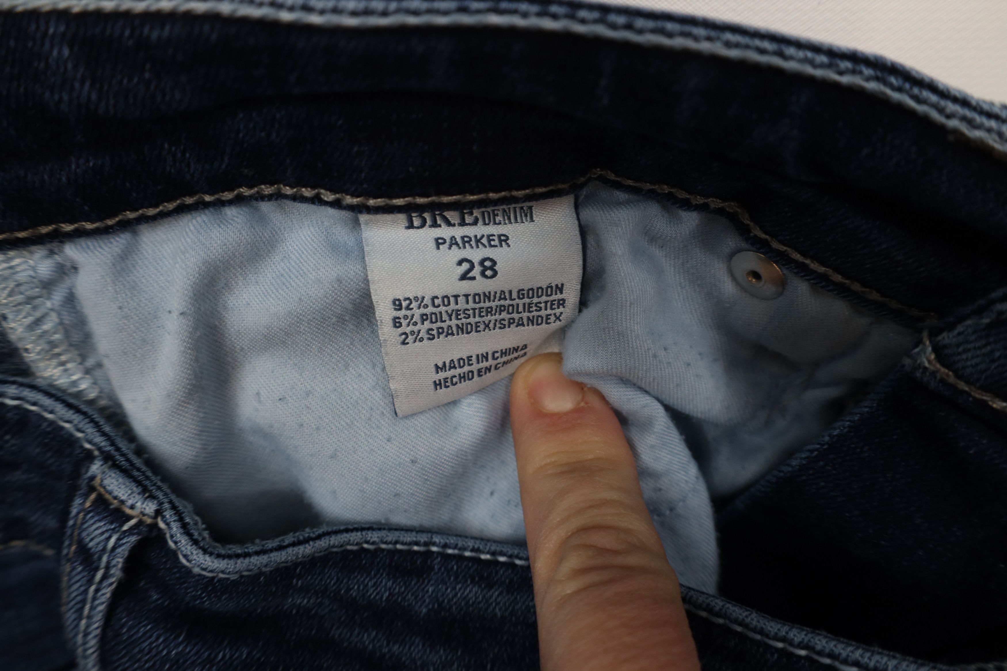 Vintage Buckle BKE Thick Stitch Stretch Parker High Rise Denim Jeans Size 28" / US 6 / IT 42 - 8 Thumbnail
