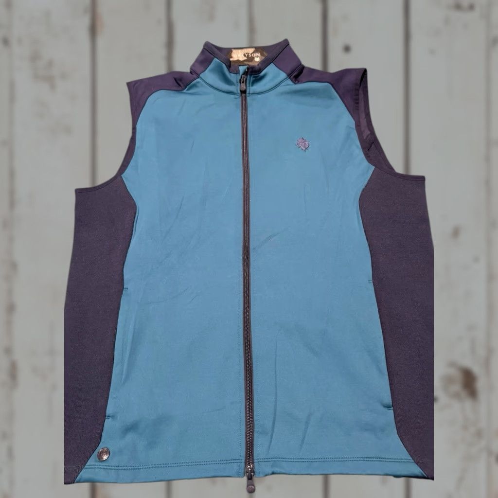 Vintage Greyson Golf Sequoia Lux Full Zip Performance Vest Wool Blend Blue Men’s M Logo Shirt Size US M / EU 48-50 / 2 - 1 Thumbnail