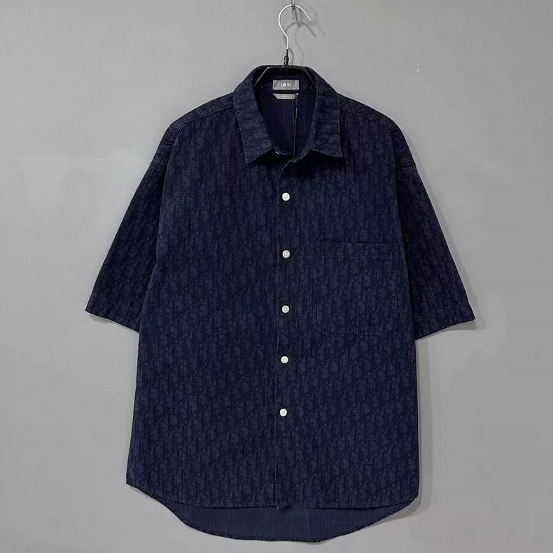 Dior Dark All-Over Print Short Sleeve Shirt-yf