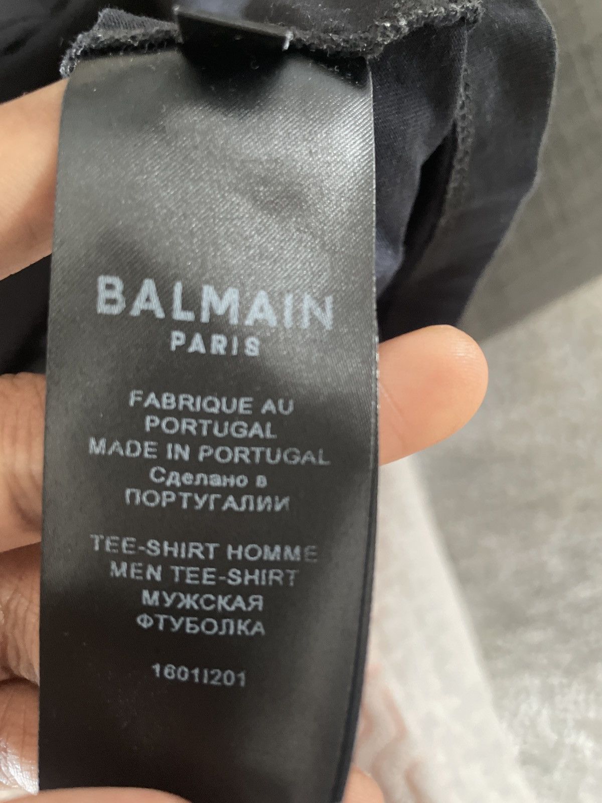 Balmain Flocked-monogram cotton jersey T-shirt Size US M / EU 48-50 / 2 - 5 Thumbnail