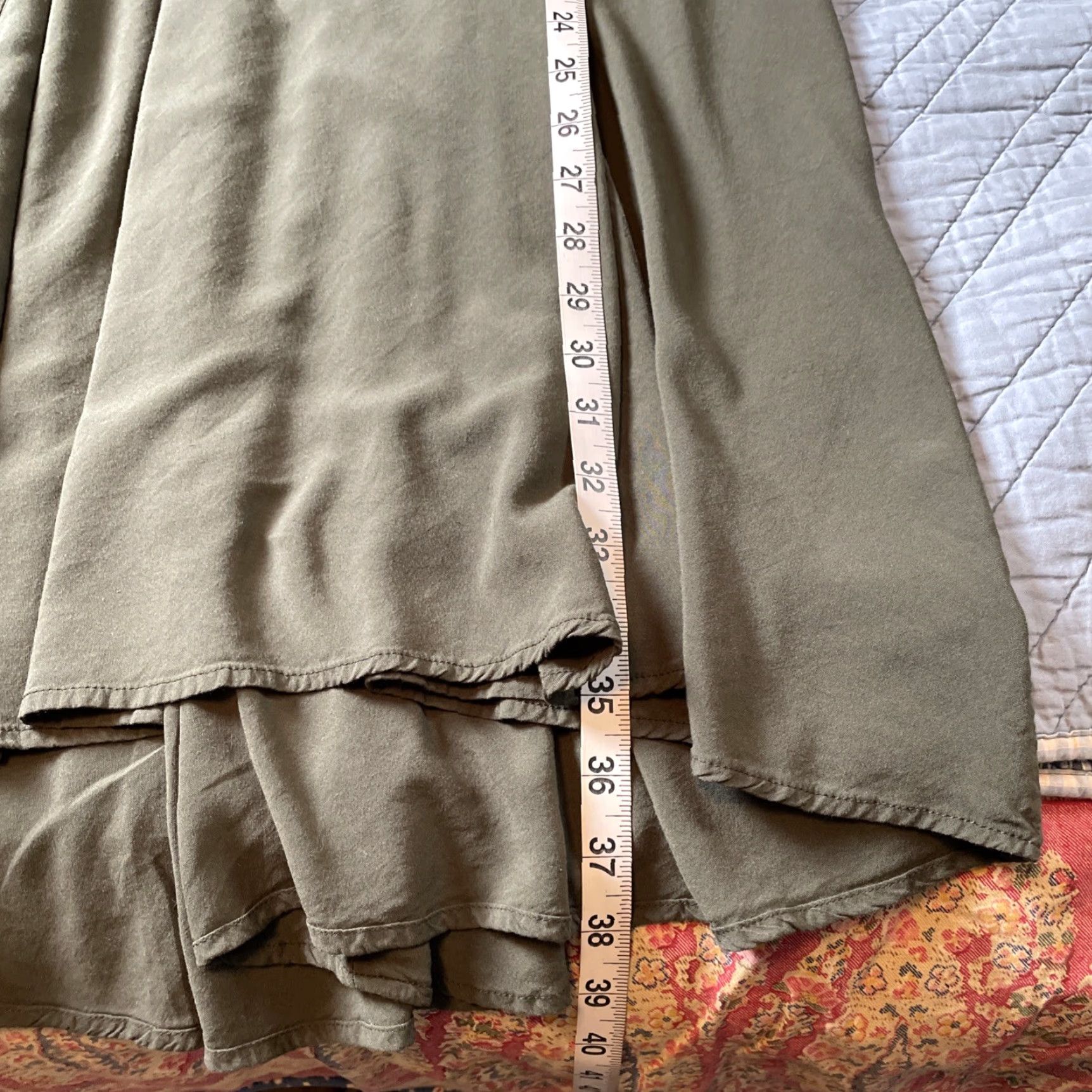 Torrid Torrid Sundress Olive Green Pockets Adjustable Straps Smocked Back Midi 100% Cotton Sleeveless Plus Size 1 Womens Size XS / US 0-2 / IT 36-38 - 6 Thumbnail