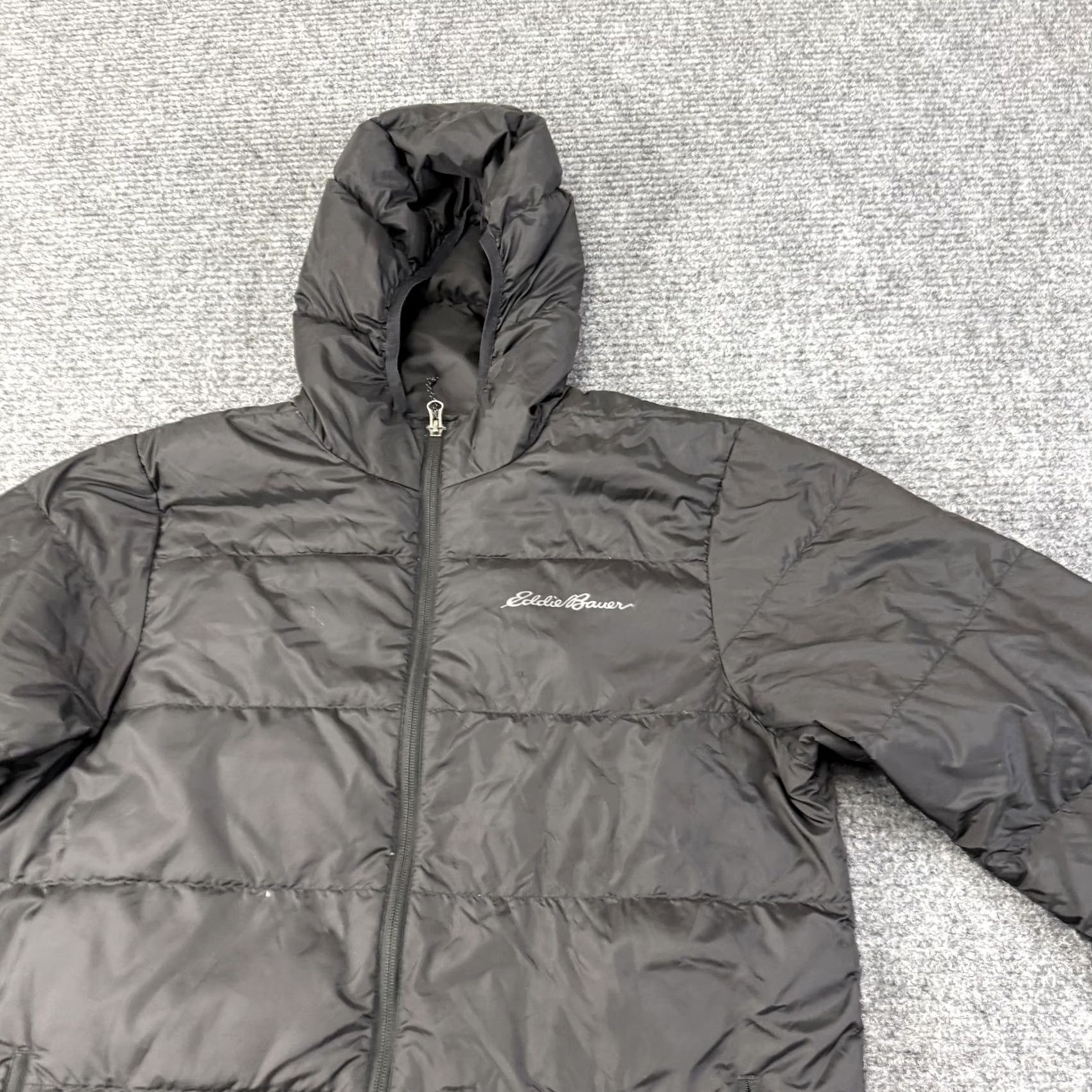 Eddie Bauer Eddie Bauer Jacket Mens Medium Black Hooded Down Puffer Quilted Full Zip EB650 Size US M / EU 48-50 / 2 - 2 Thumbnail