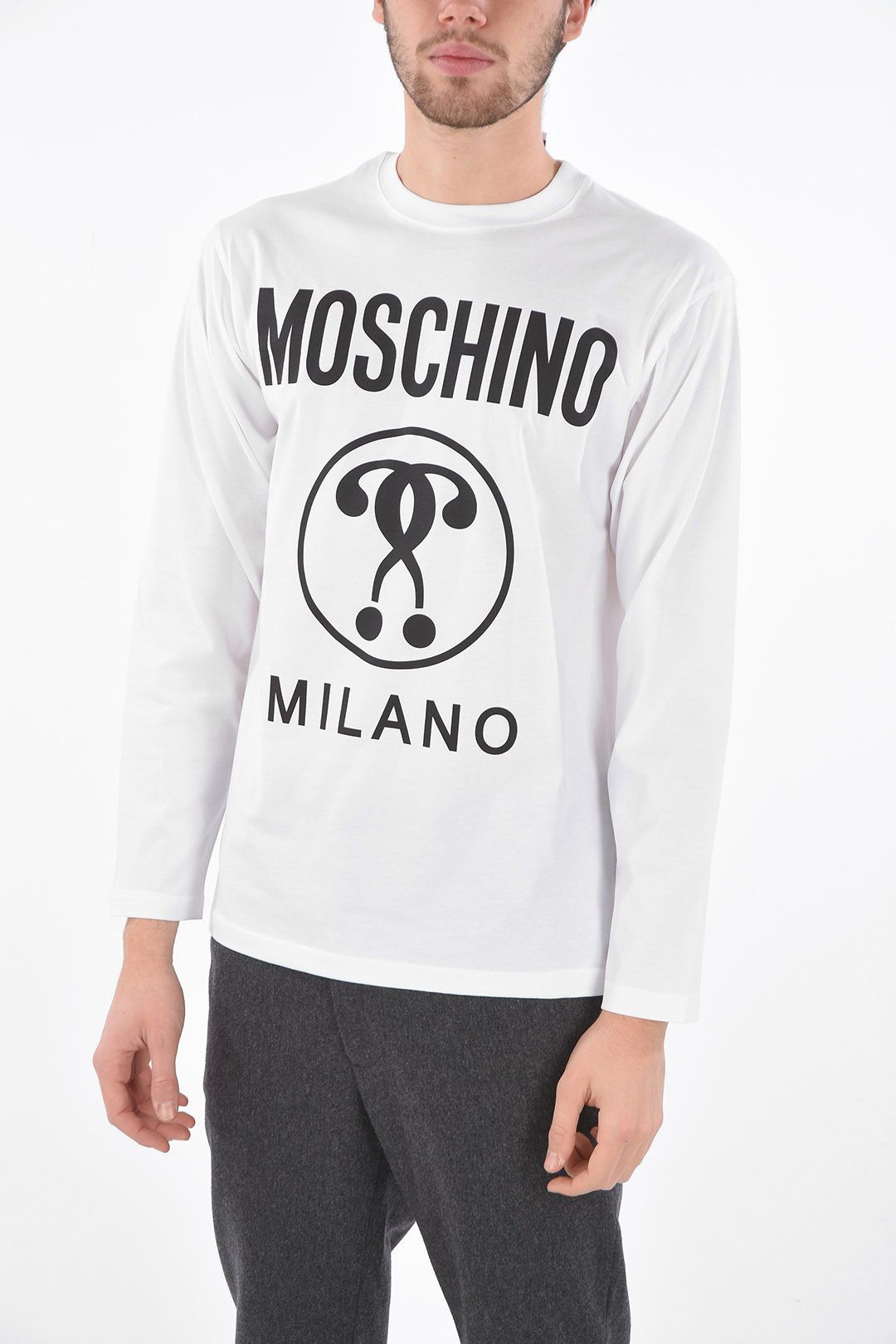 Moschino o1y0225 Logo T-Shirt in White Size US L / EU 52-54 / 3 - 1 Thumbnail