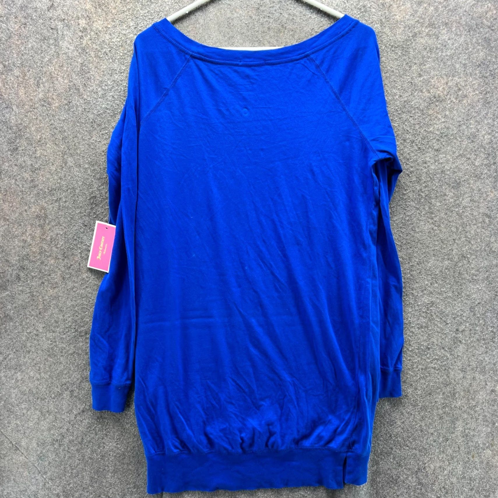 Juicy Couture VINTAGE Juicy Couture Dress Women Large Blue Long Sleeve Shirt Dress Knee Length Round Neck Pullover Casual Cotton Size L / US 10 / IT 46 - 3 Thumbnail