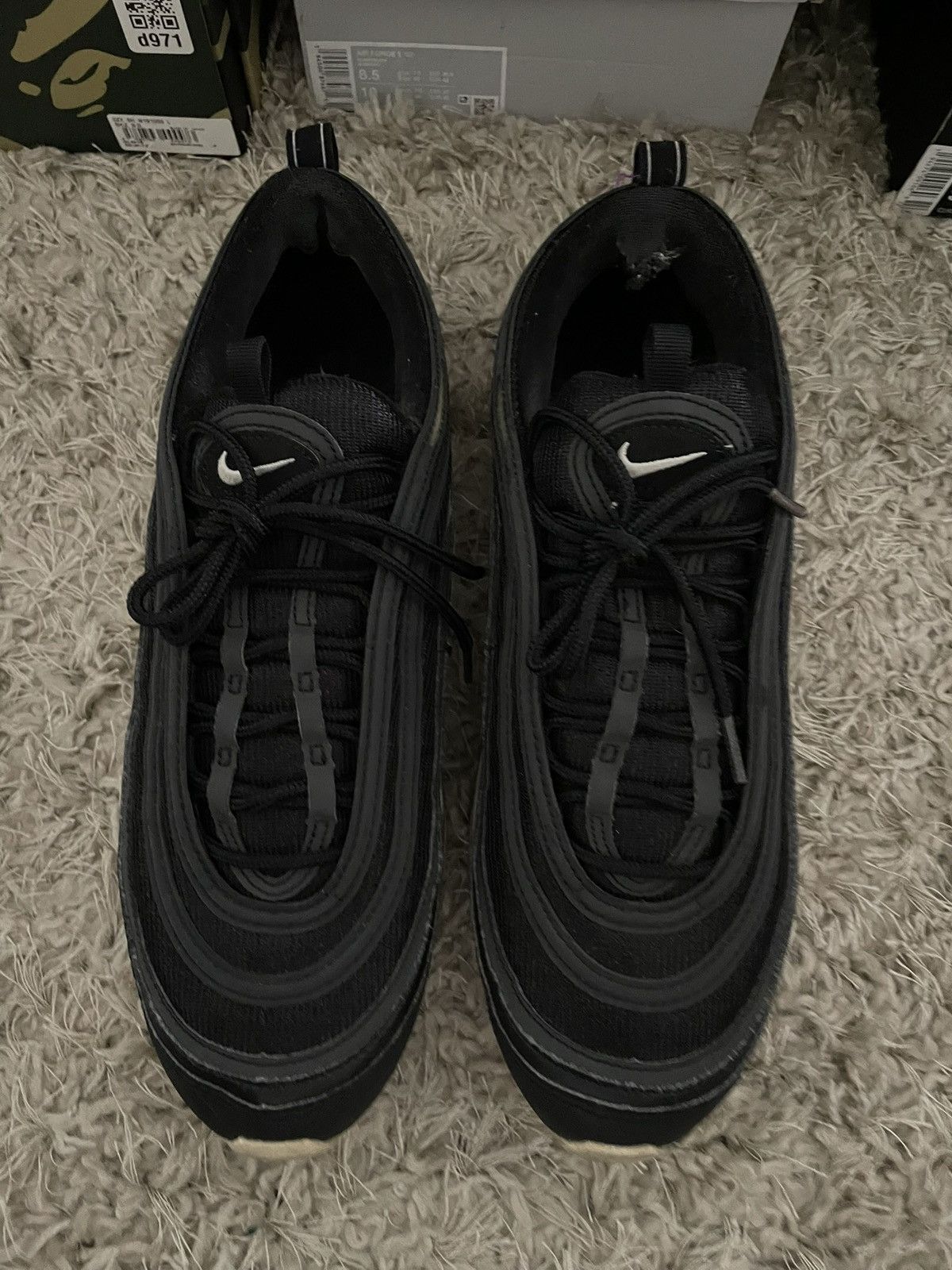 Nike Nike Air Max 97 Black Size US 12 / EU 45 - 6 Thumbnail