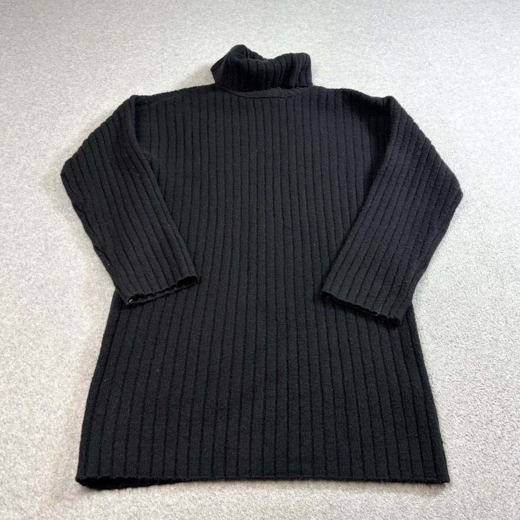 Abercrombie & Fitch Abercrombie & Fitch Dress Womens Medium Black Turtleneck Ribbed Sweater Tunic Size M / US 6-8 / IT 42-44 - 2 Thumbnail