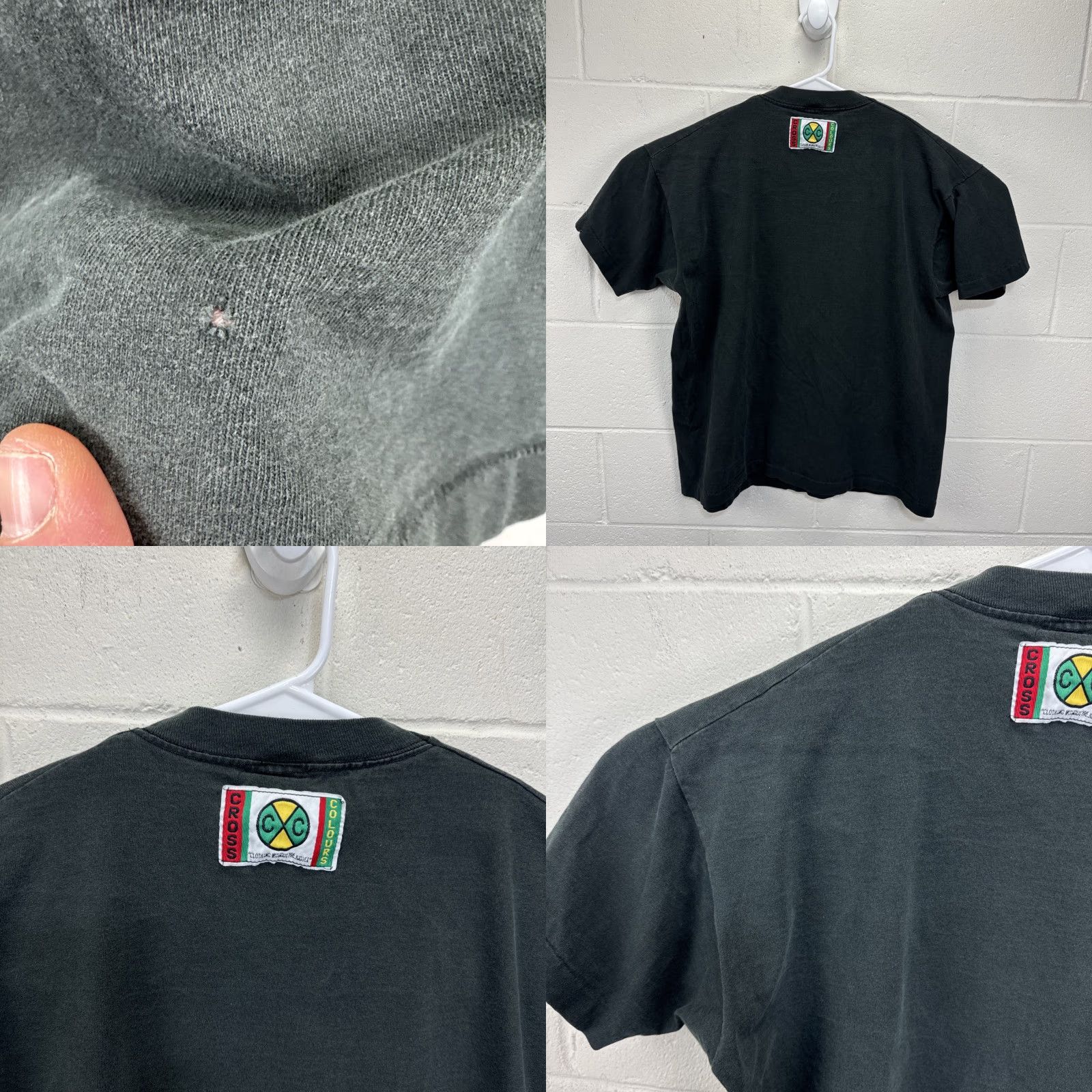 Vintage VINTAGE Cross Colours T Shirt XL Black Crew Neck Short Sleeve Men Size US XL / EU 56 / 4 - 9 Thumbnail